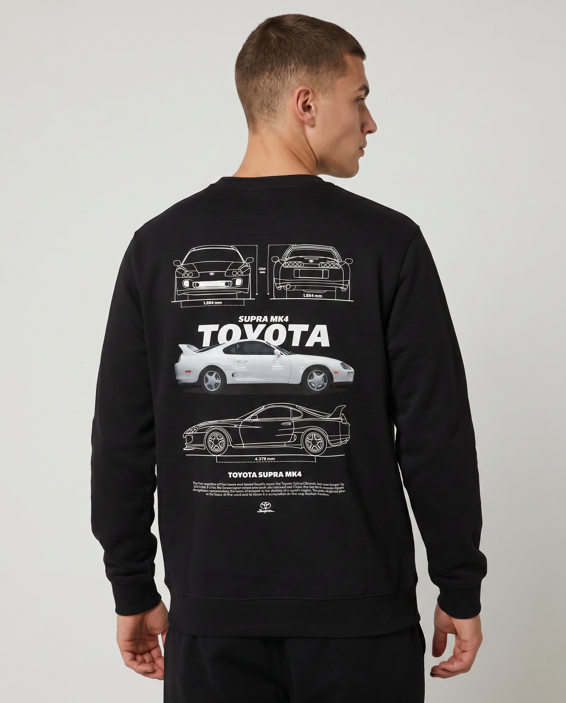 Toyota Supra Sweater Black Back