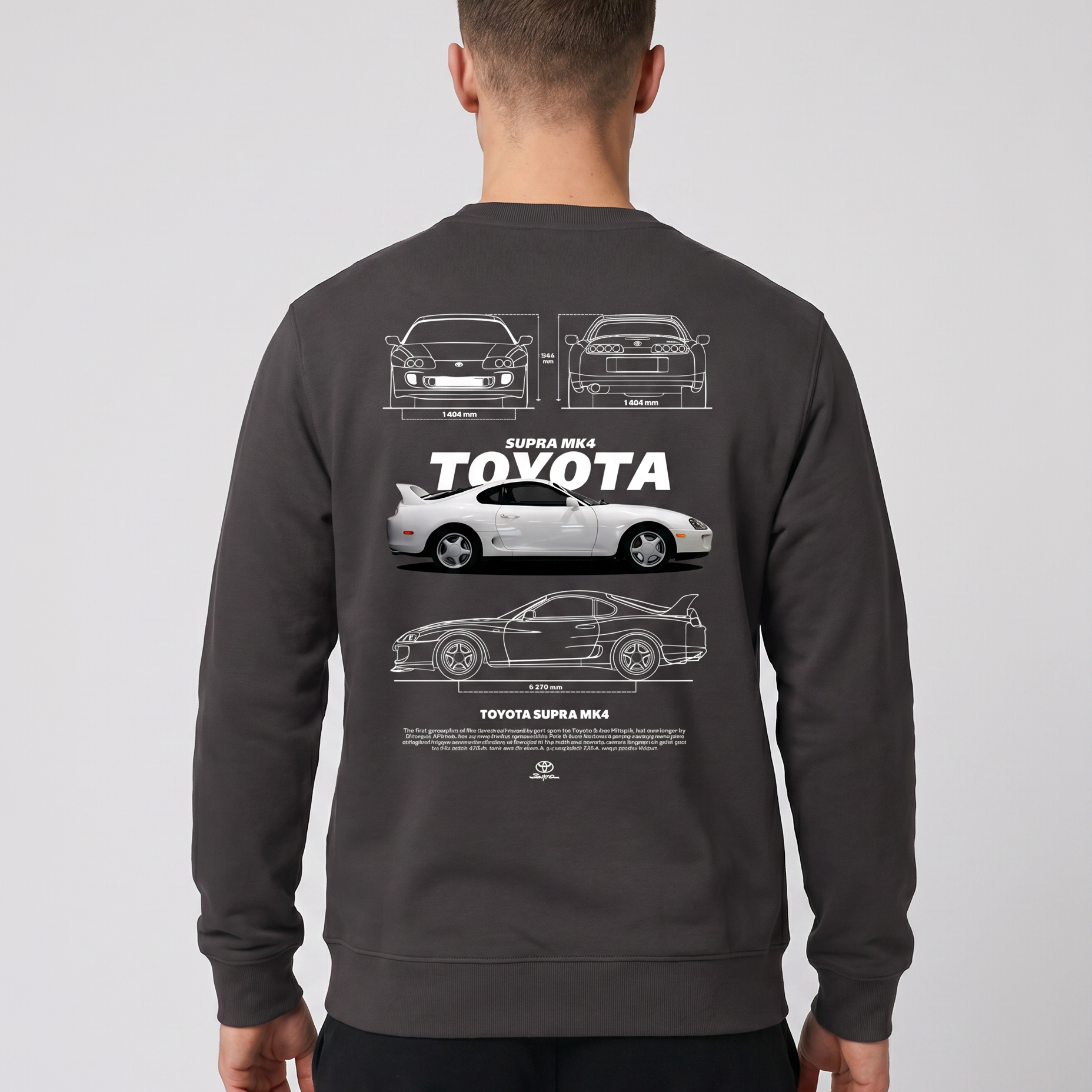 Toyota Supra Sweater Asphalt Back