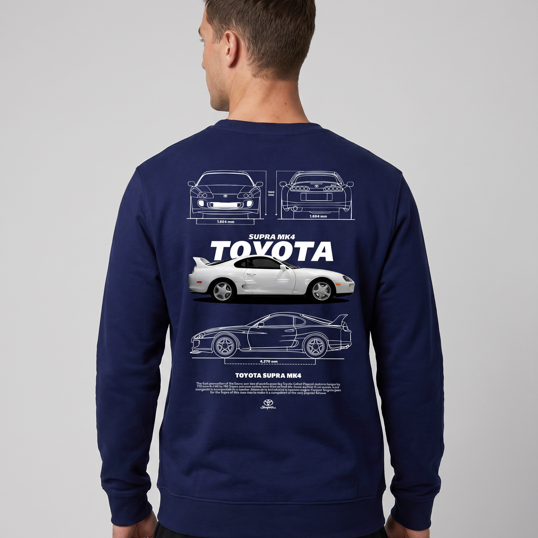 Toyota Supra Sweater Navy Back