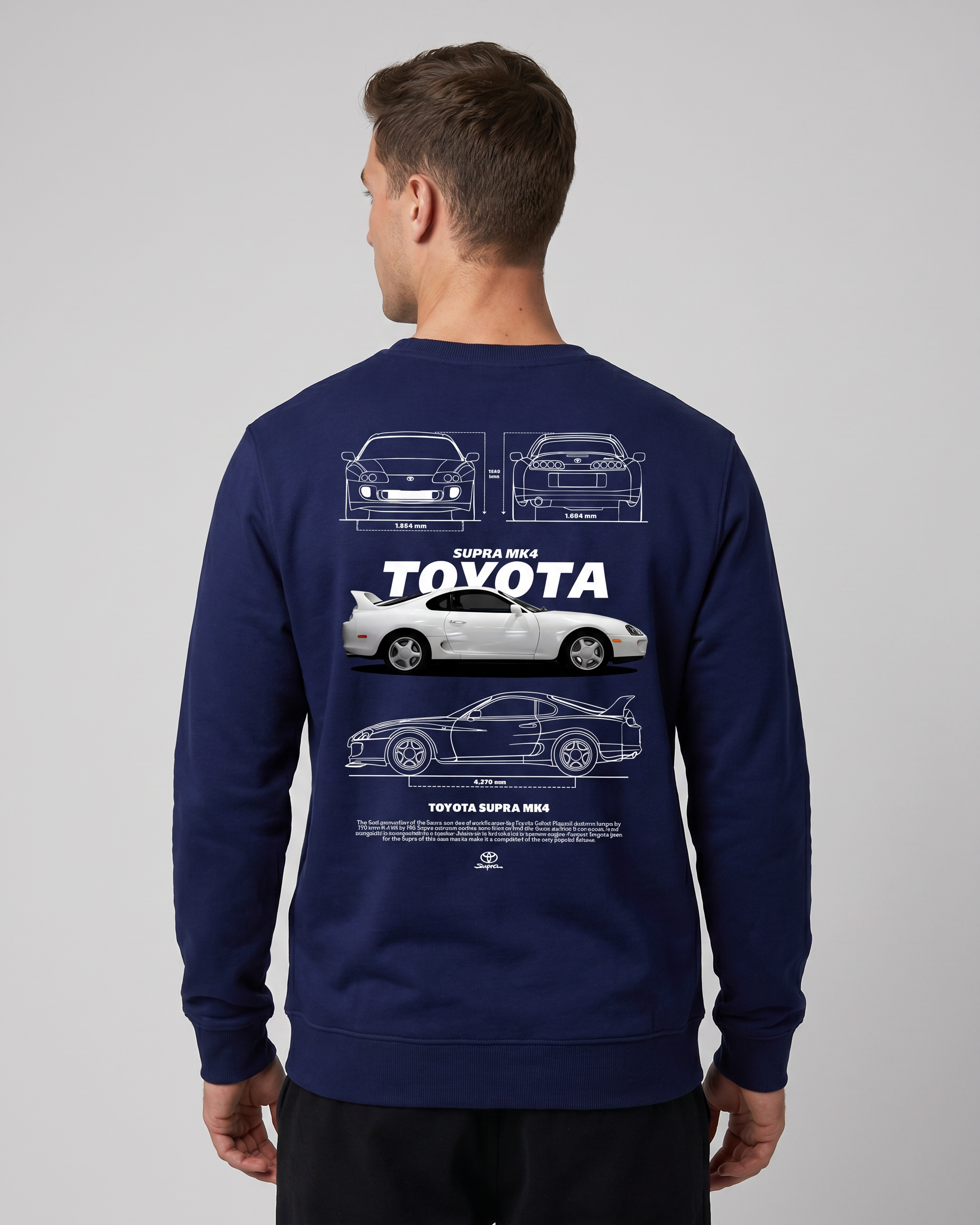 Toyota Supra Sweater Navy Back