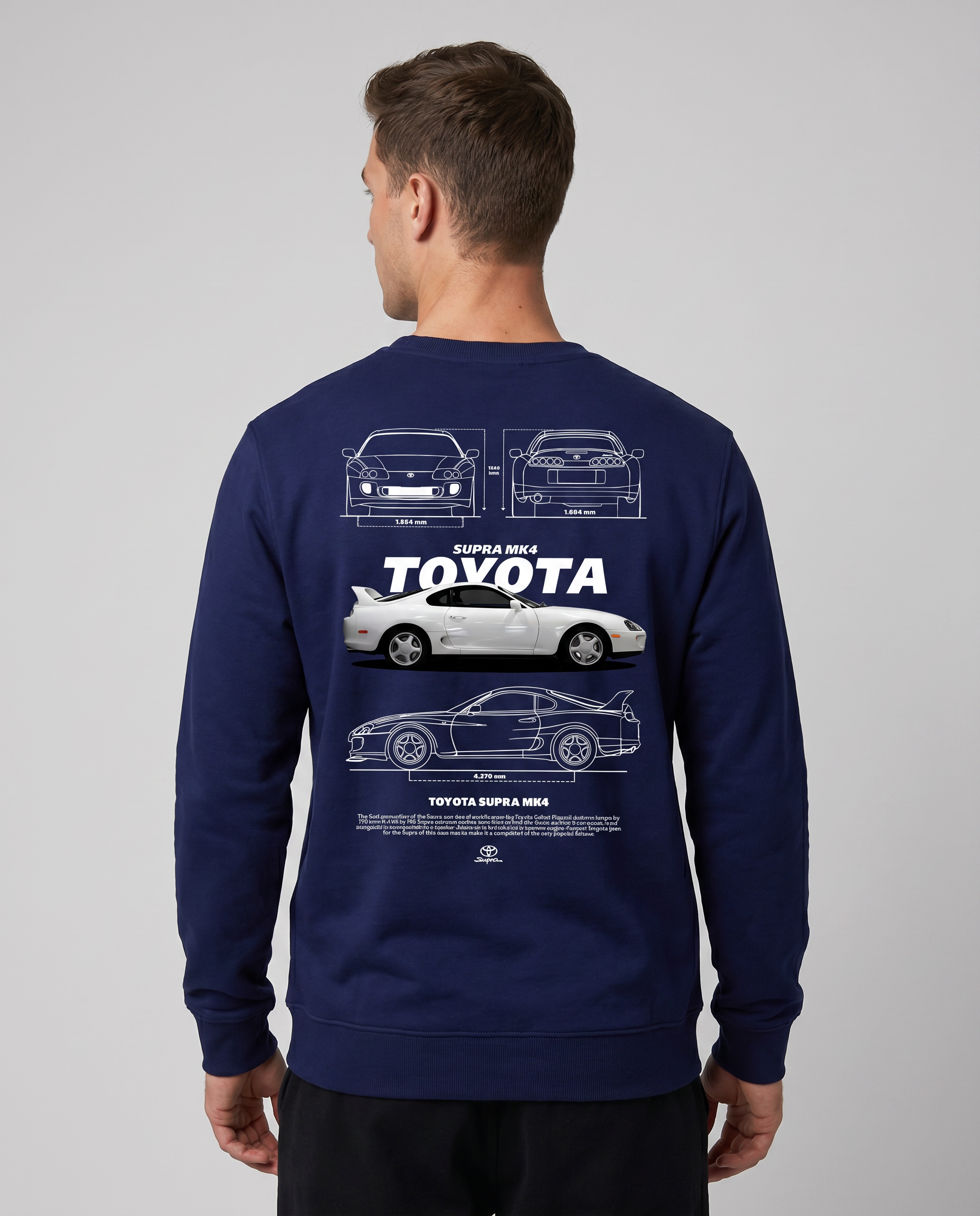 Toyota Supra Sweater Navy Back