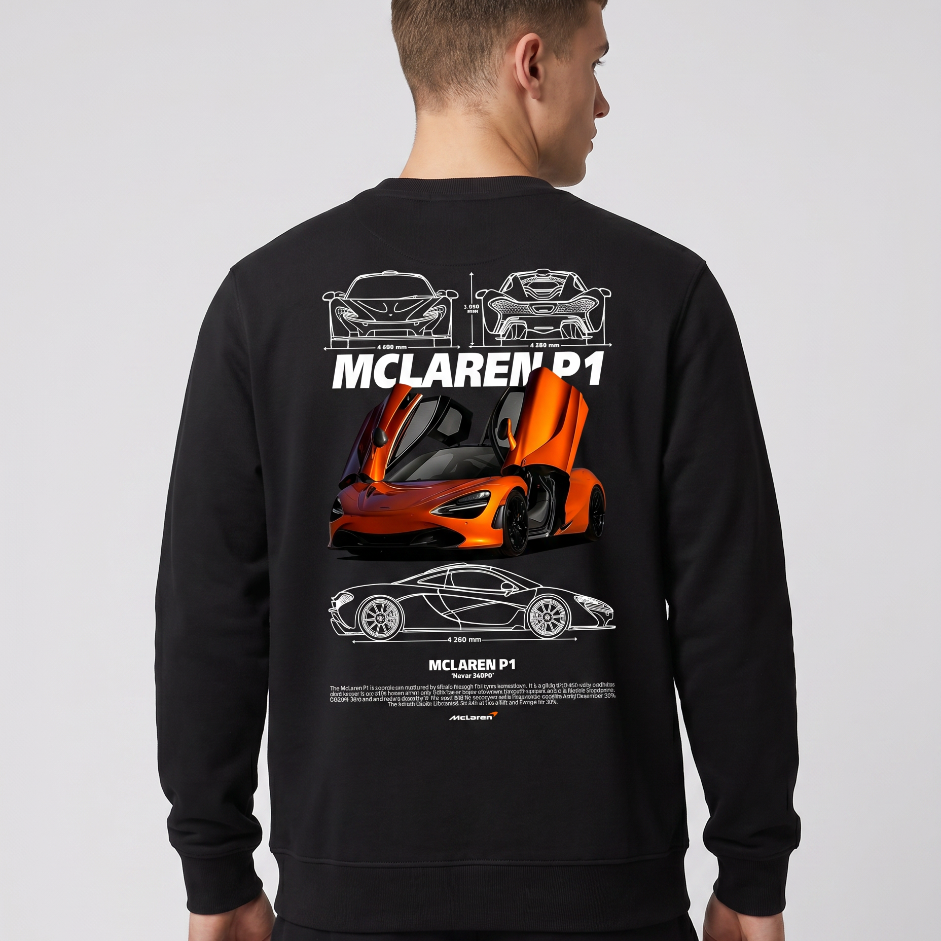 McLaren P1 Sweater Black Back