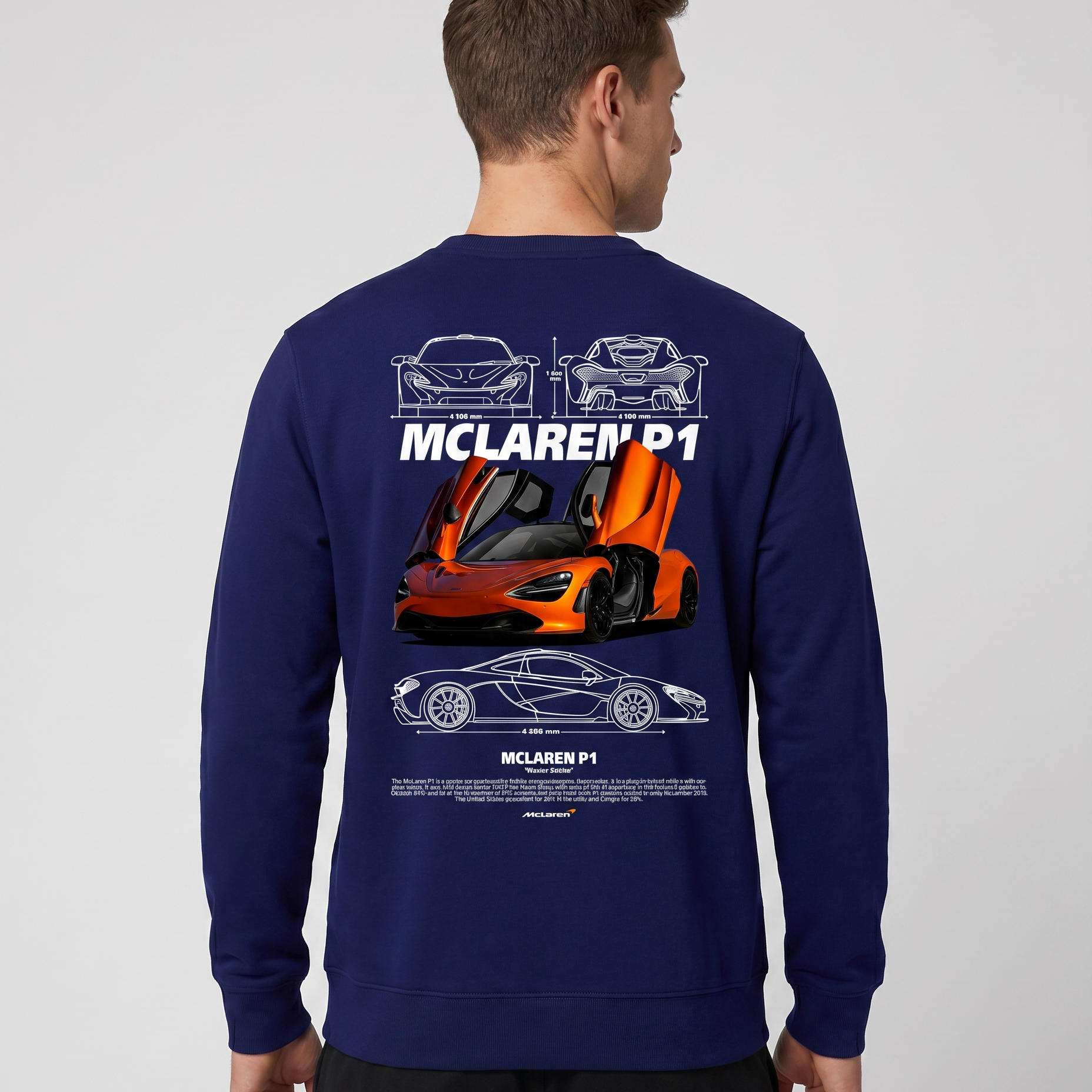 McLaren P1 Sweater Navy Back