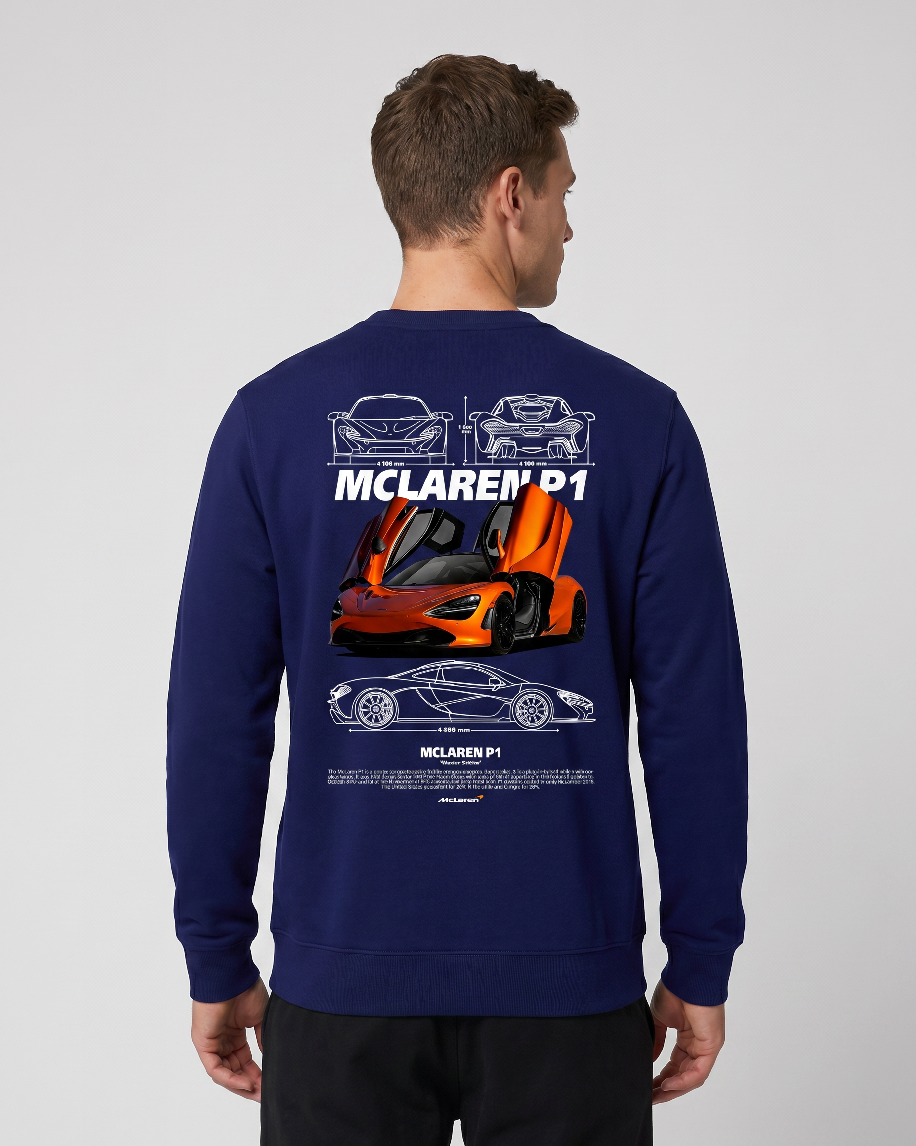 McLaren P1 Sweater Navy Back