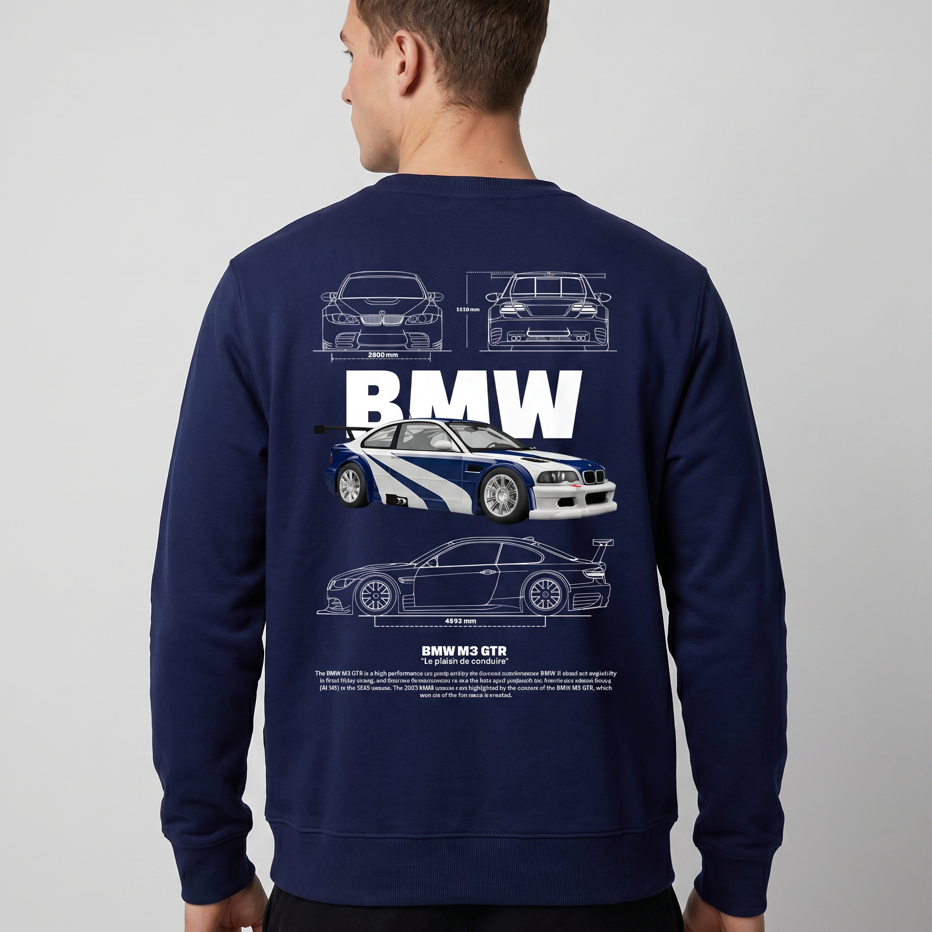 BMW M3 GTR Sweater Navy Back