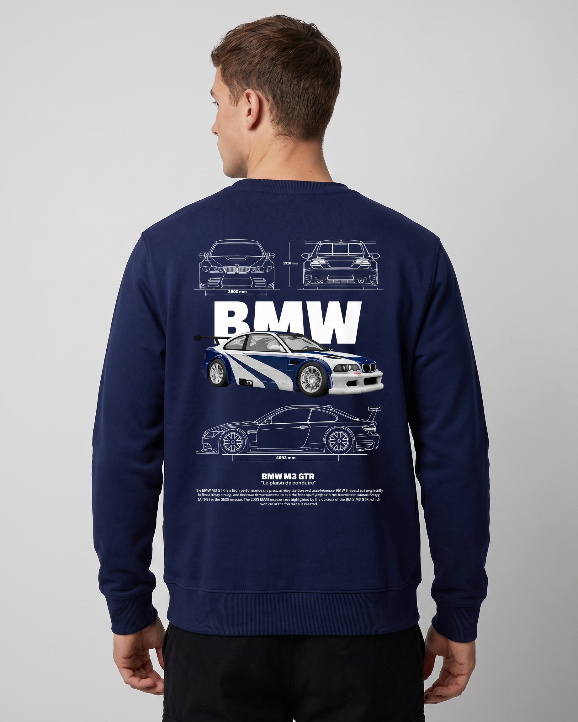 BMW M3 GTR Sweater Navy Back