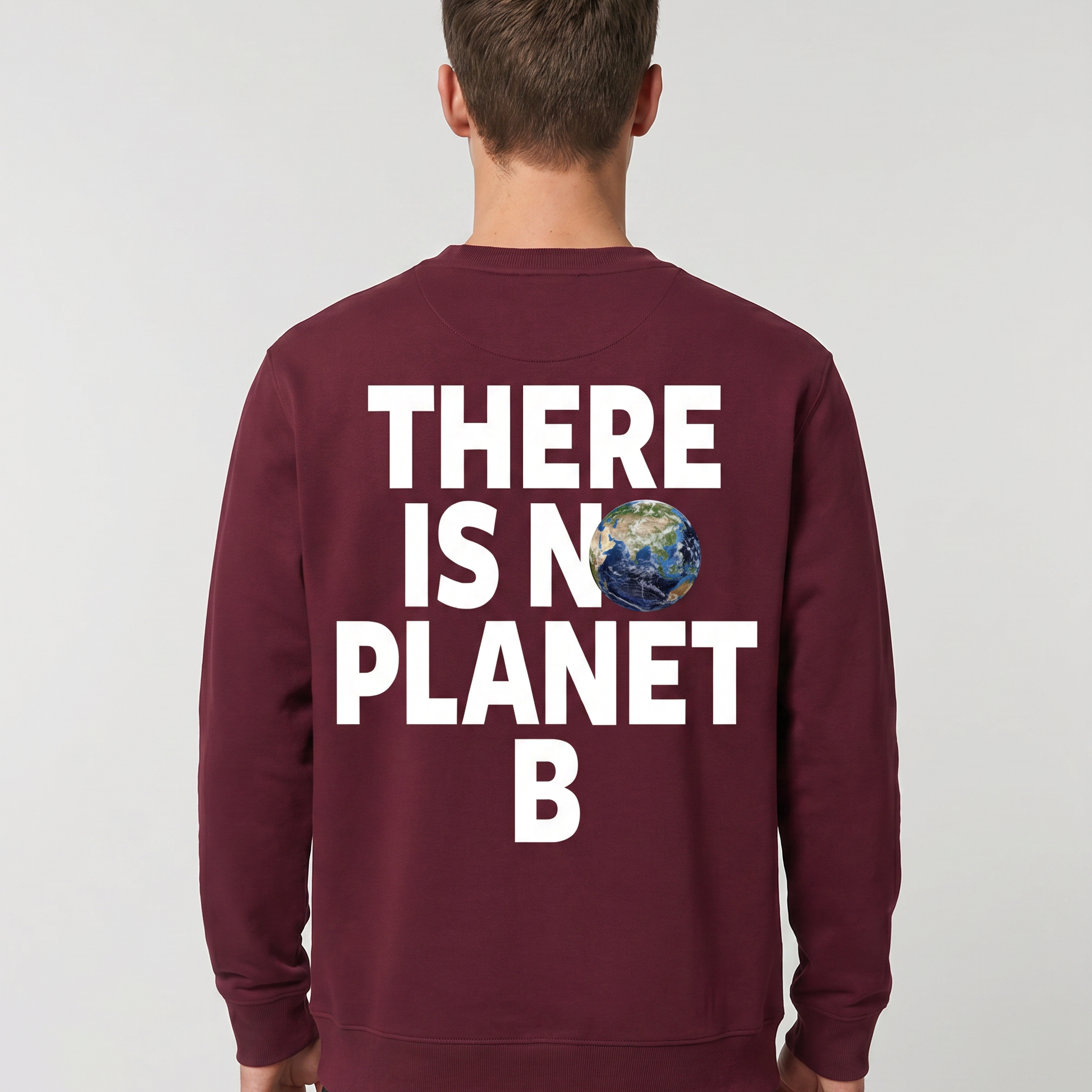 Planet B Sweater Burgundy Back