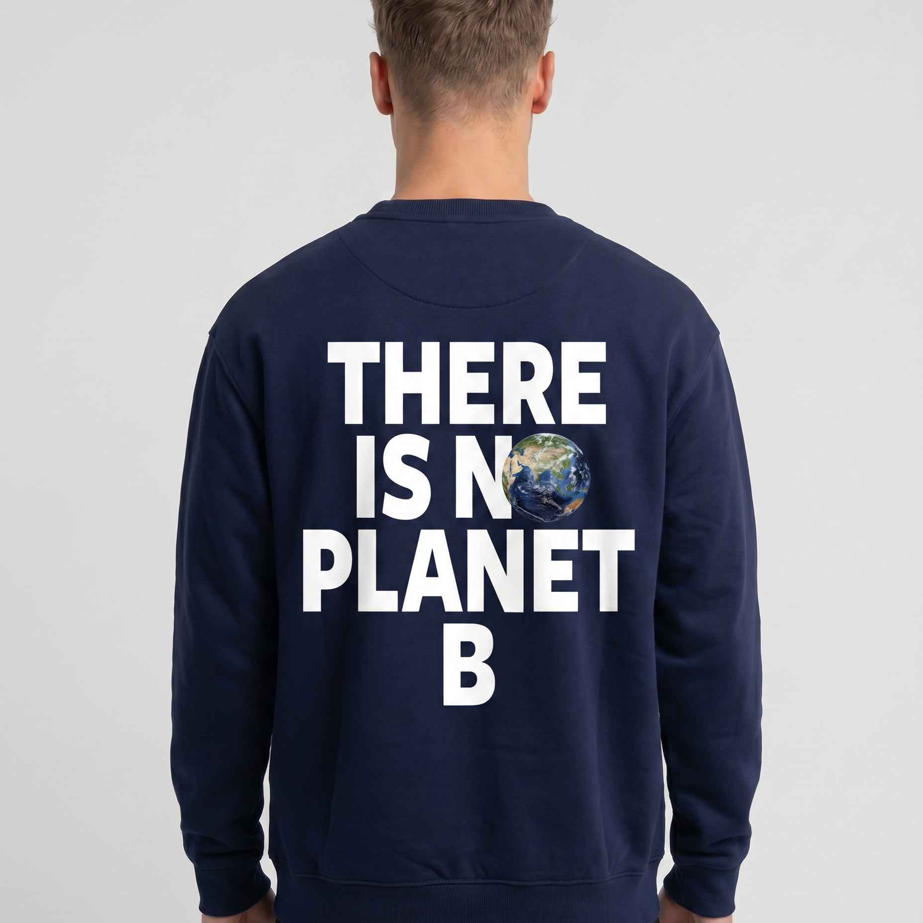 Planet B Sweater Navy Back