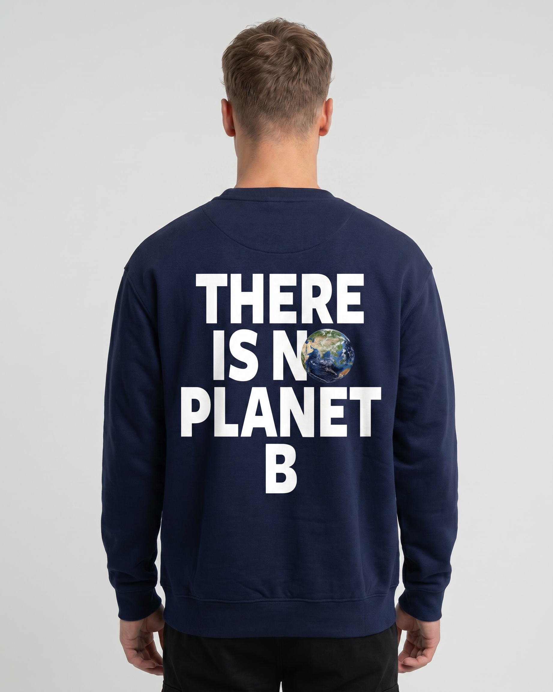 Planet B Sweater Navy Back