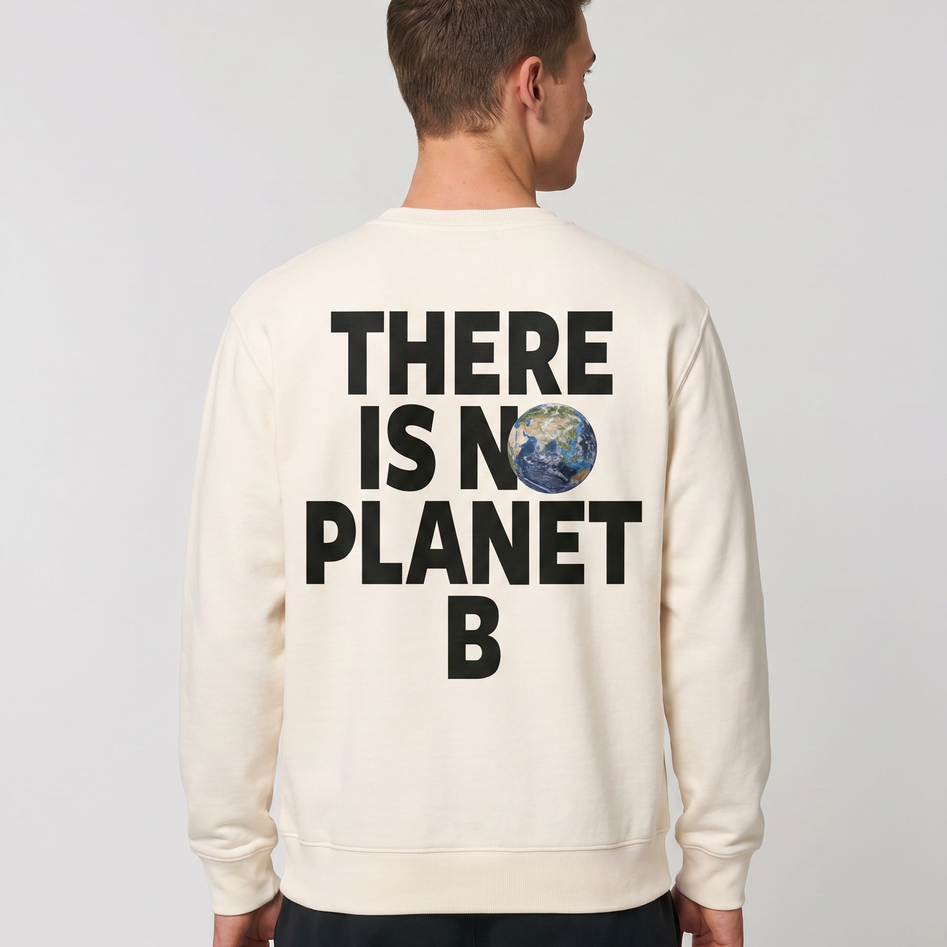 Planet B Sweater Off White Back