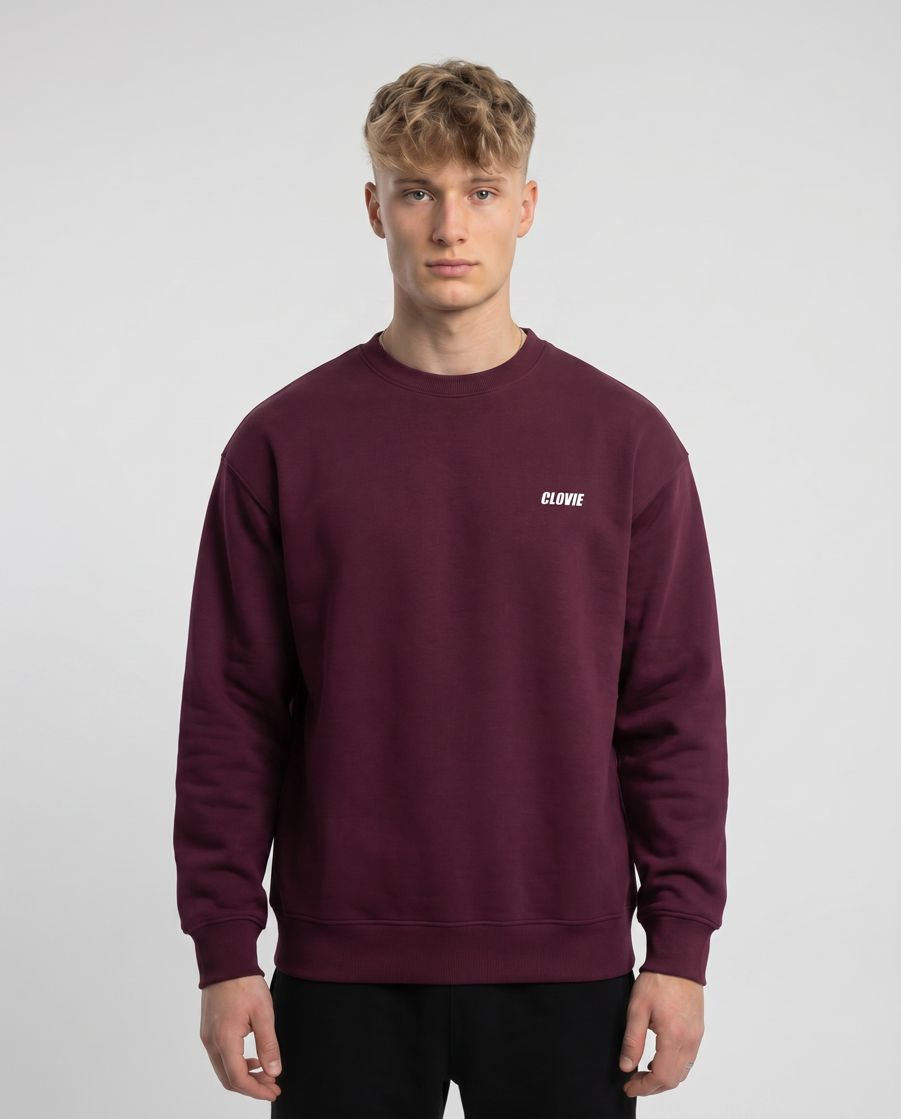 Planet B Sweater Burgundy Front