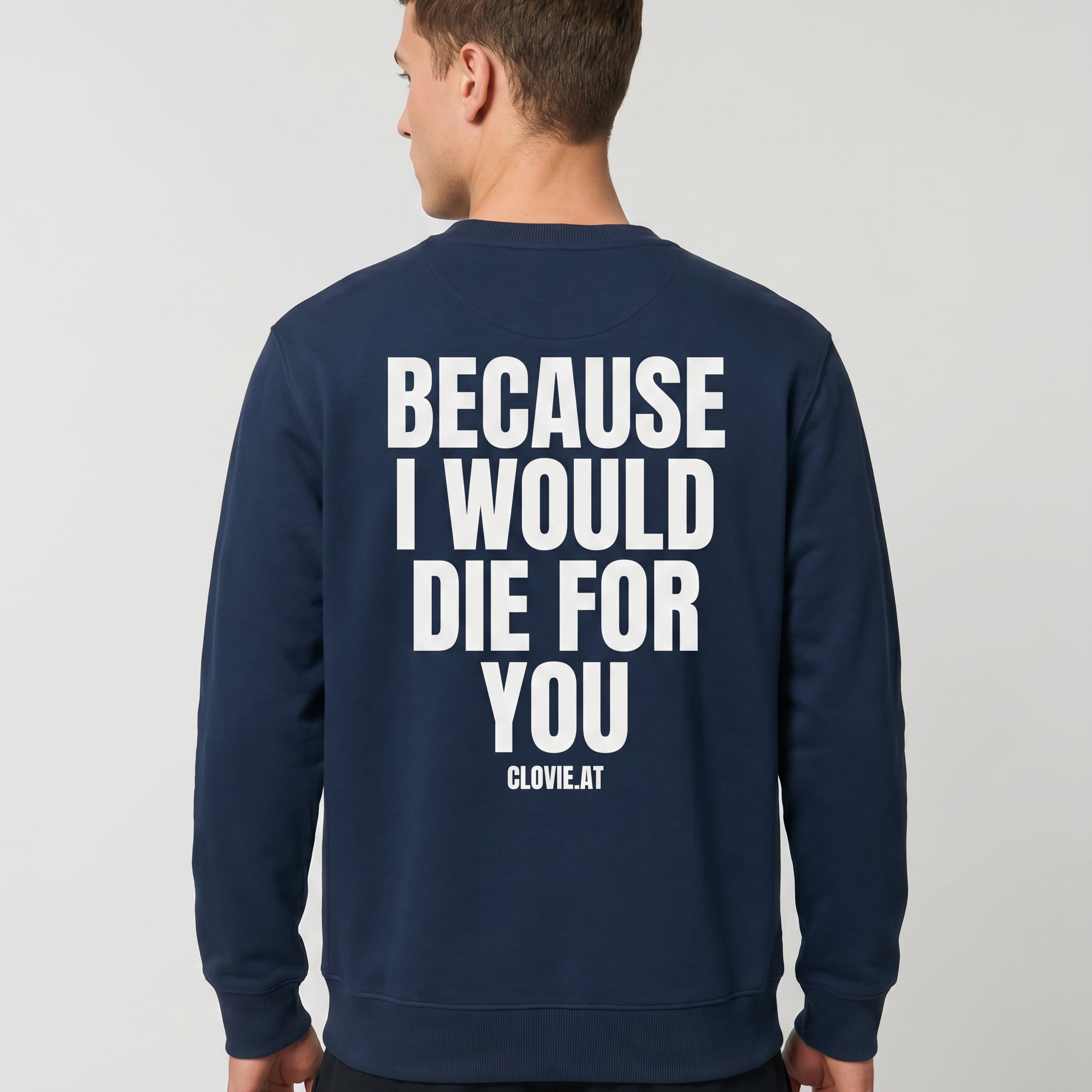 Die for you Sweater Navy Back
