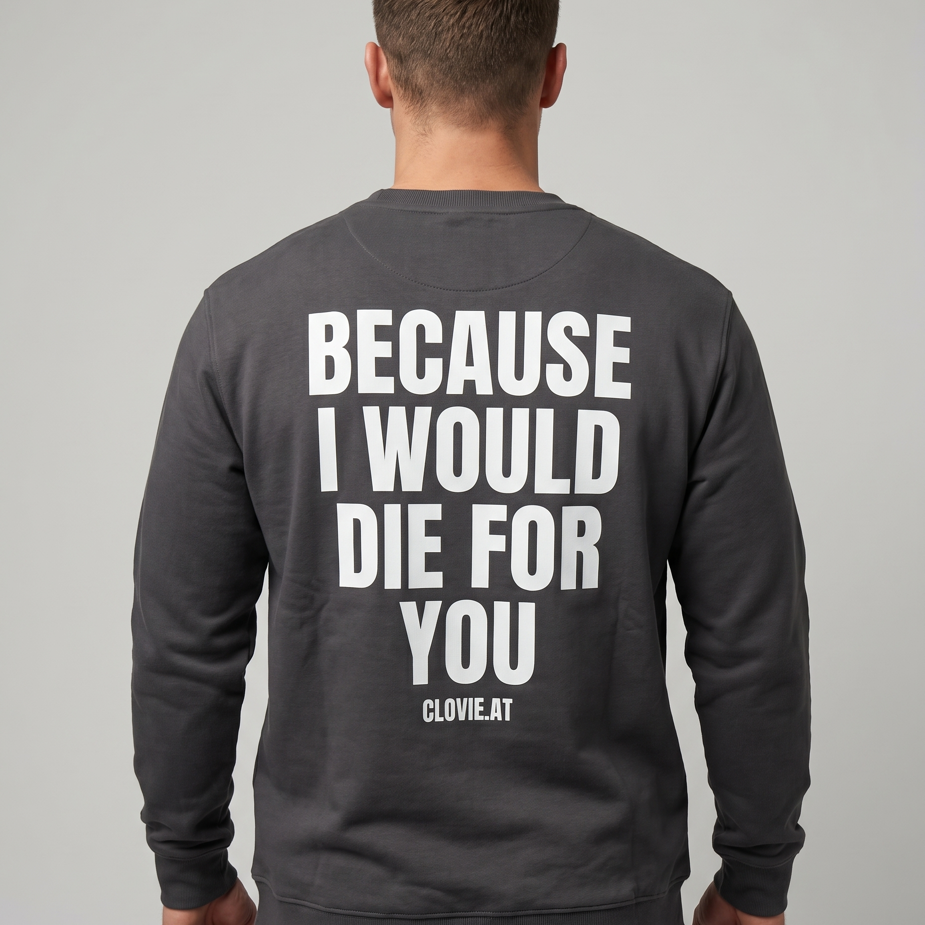 Die for you Sweater Asphalt Back