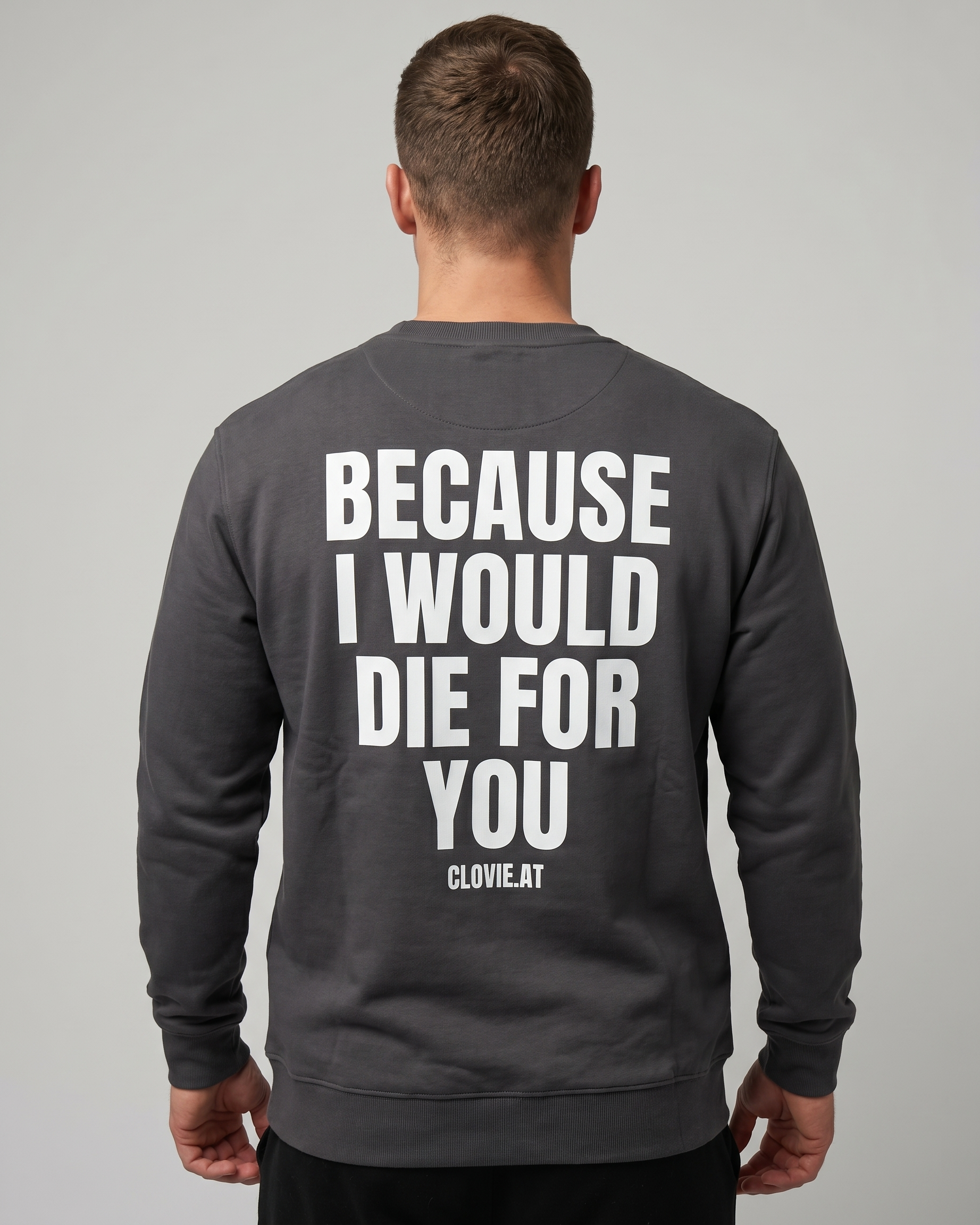 Die for you Sweater Asphalt Back
