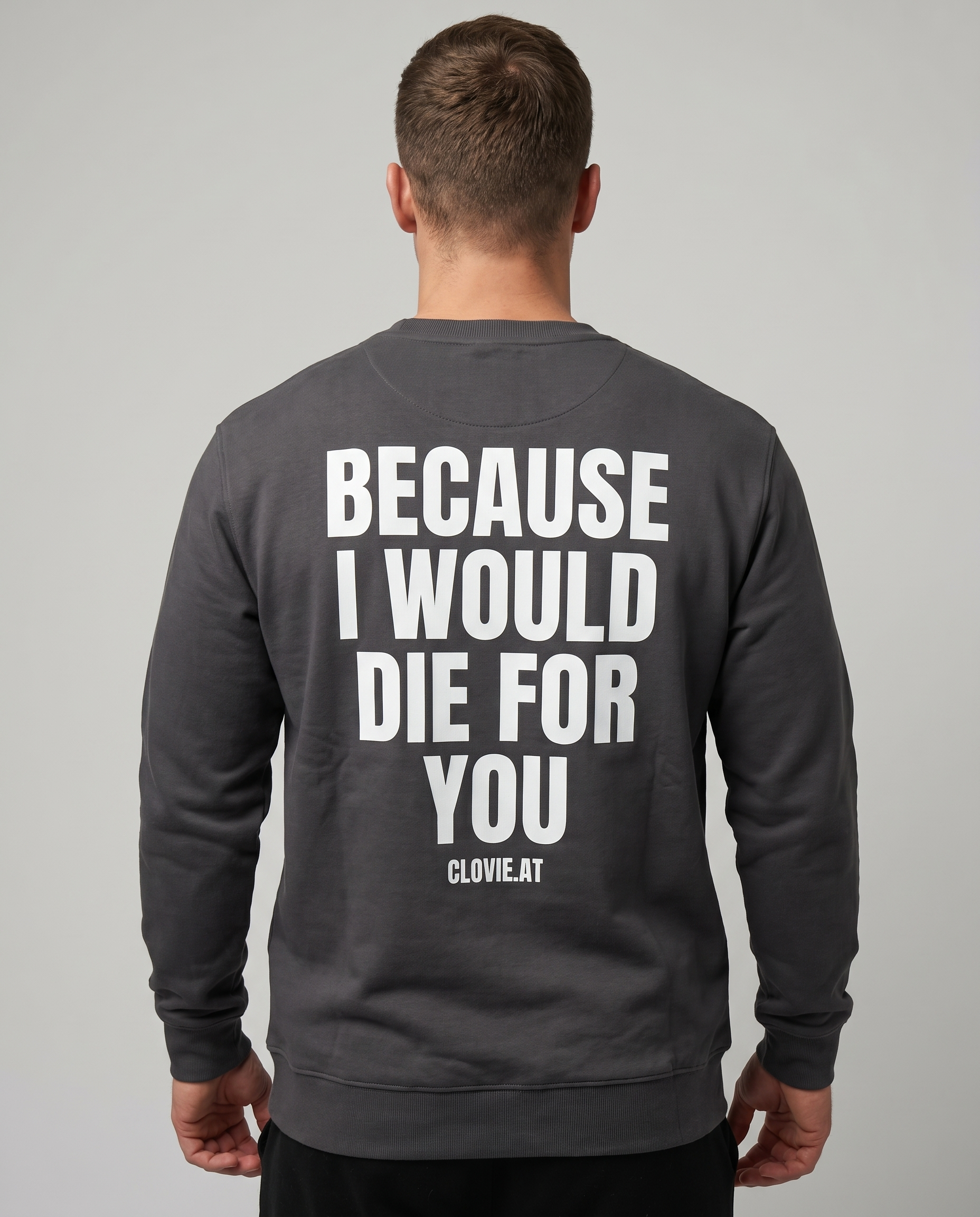 Die for you Sweater Asphalt Back