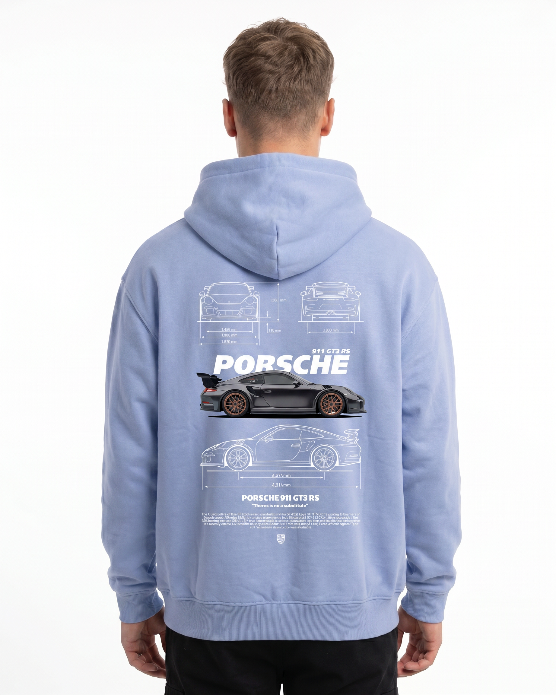 Porsche 911 GT3 RS Powder Blue - model back print (reused from OVS Zip)