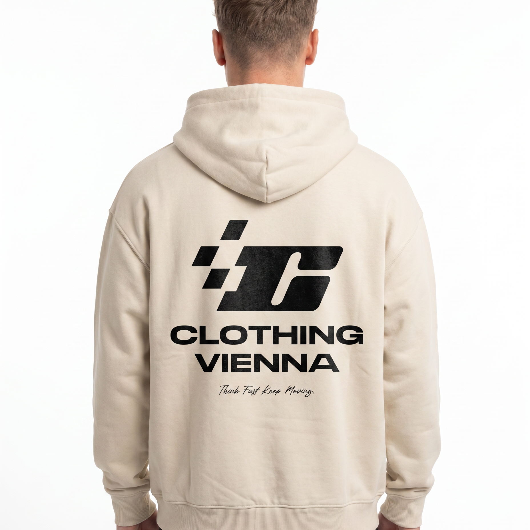 Clovie racing OVS Zip White Sand - model back print