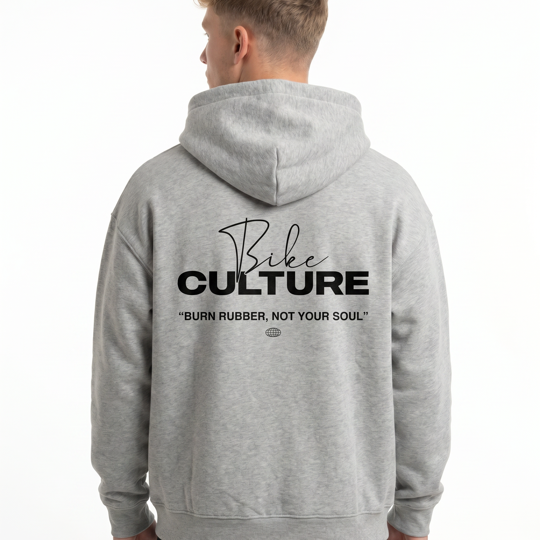 Bike culture OVS Zip Light Asphalt - model back print