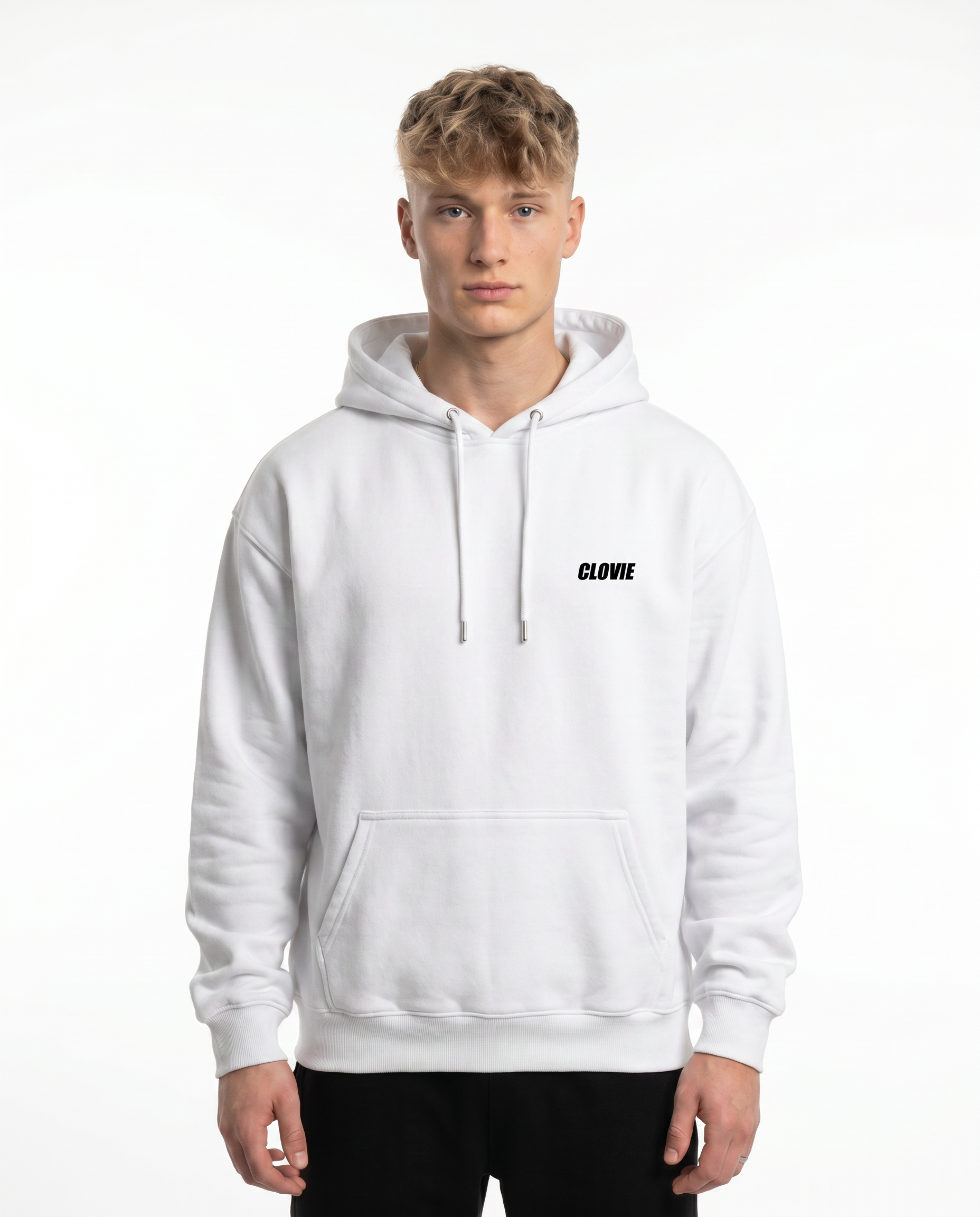 Skeleton Hoodie Arctic White - model front