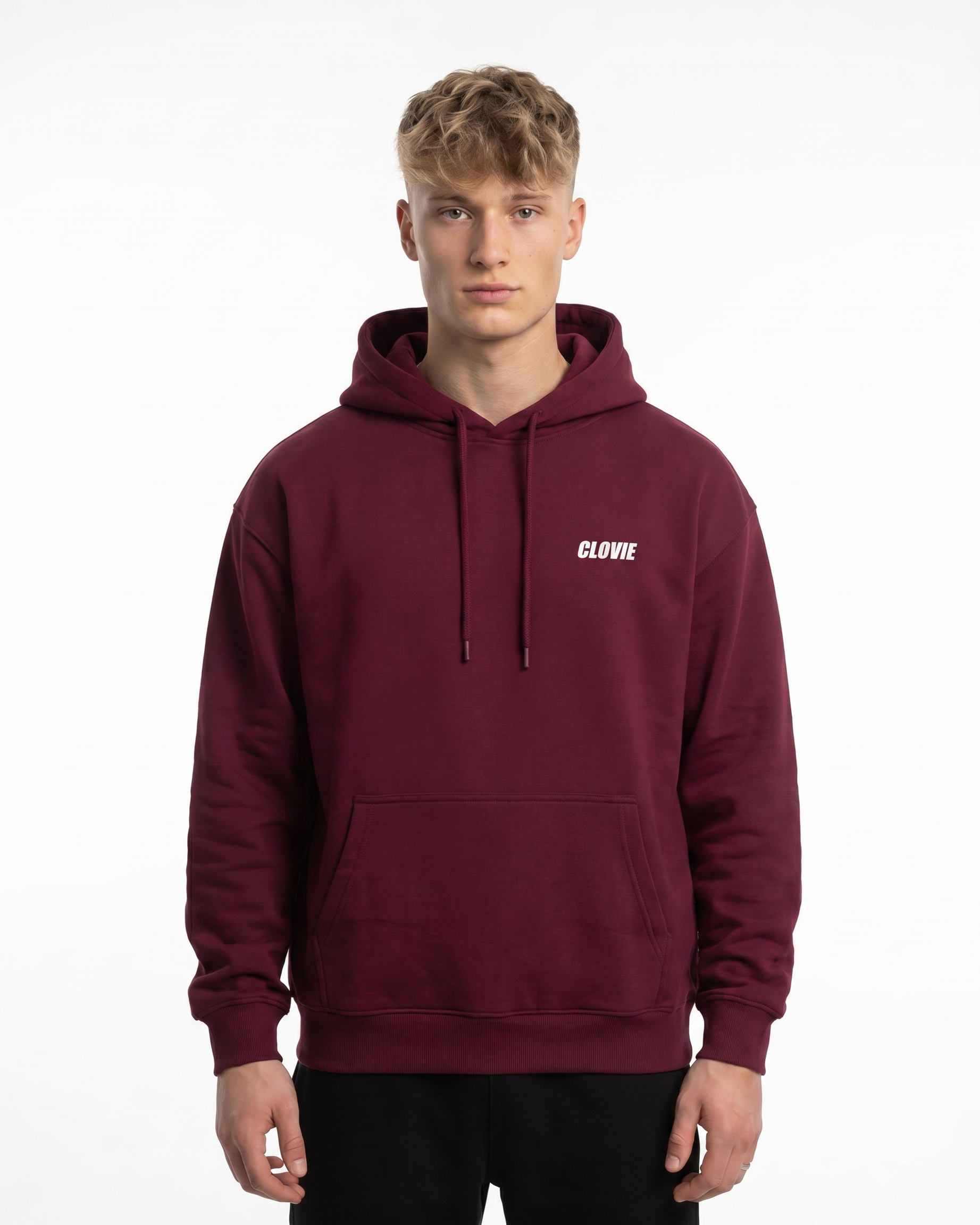Call my lawyer Hoodie Burgundy - model front
