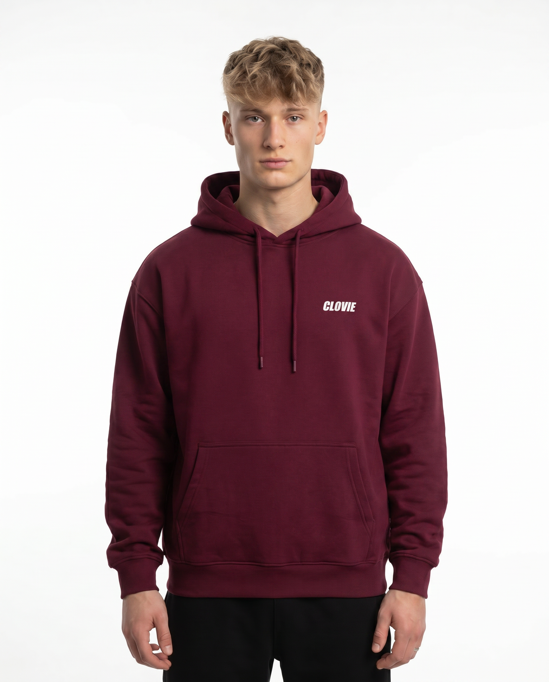 Call my lawyer Hoodie Burgundy - model front