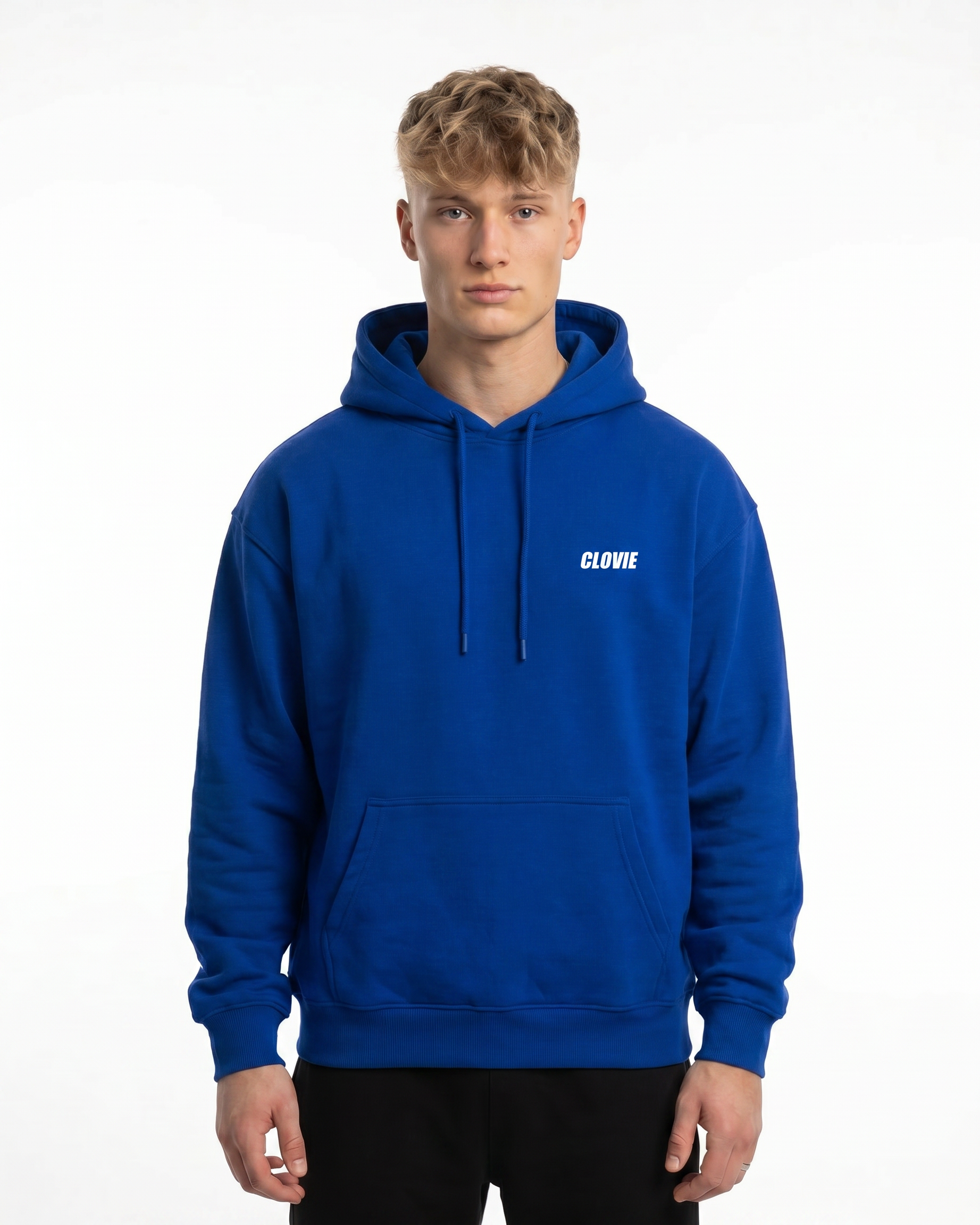 Angel wings Hoodie Royal Blue Vorderansicht - model front (reuse Call my lawyer)