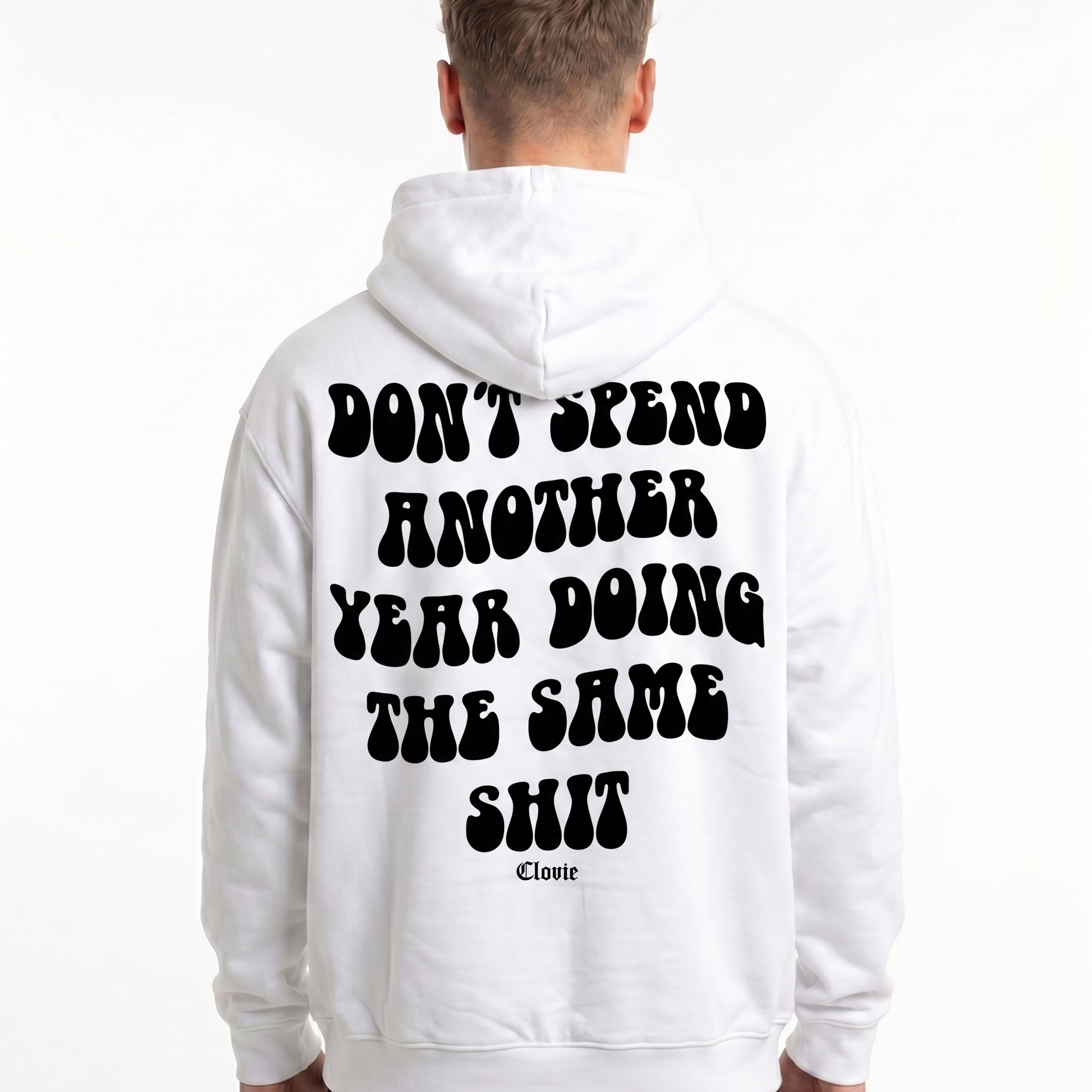 Doing the same shit OVS Hoodie Arctic White - model back print (archive reuse)