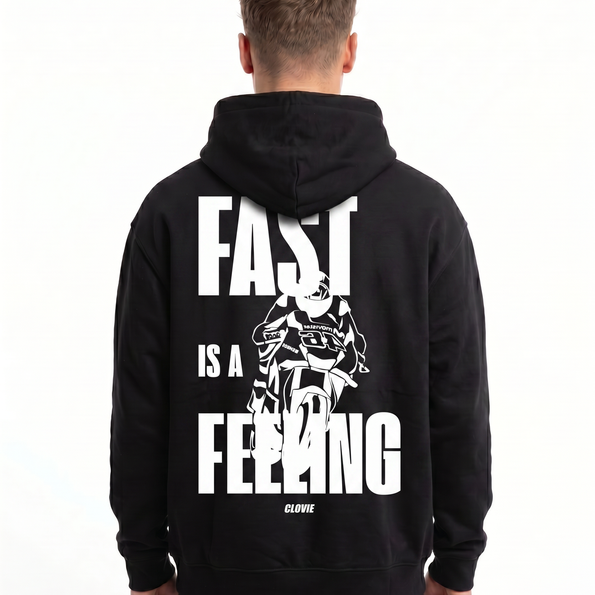 Fast is a feeling OVS Zip Black - model back print (H.A male v3)