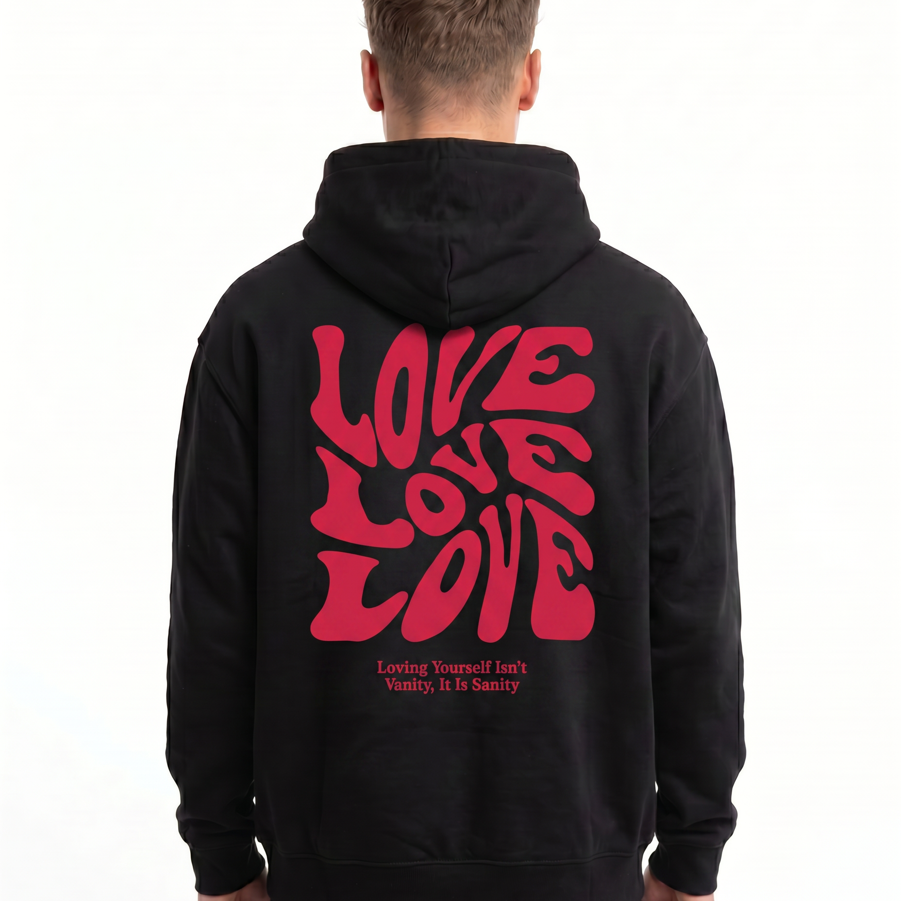 Loving yourself OVS Zip Black - model back print (H.A 1:1)
