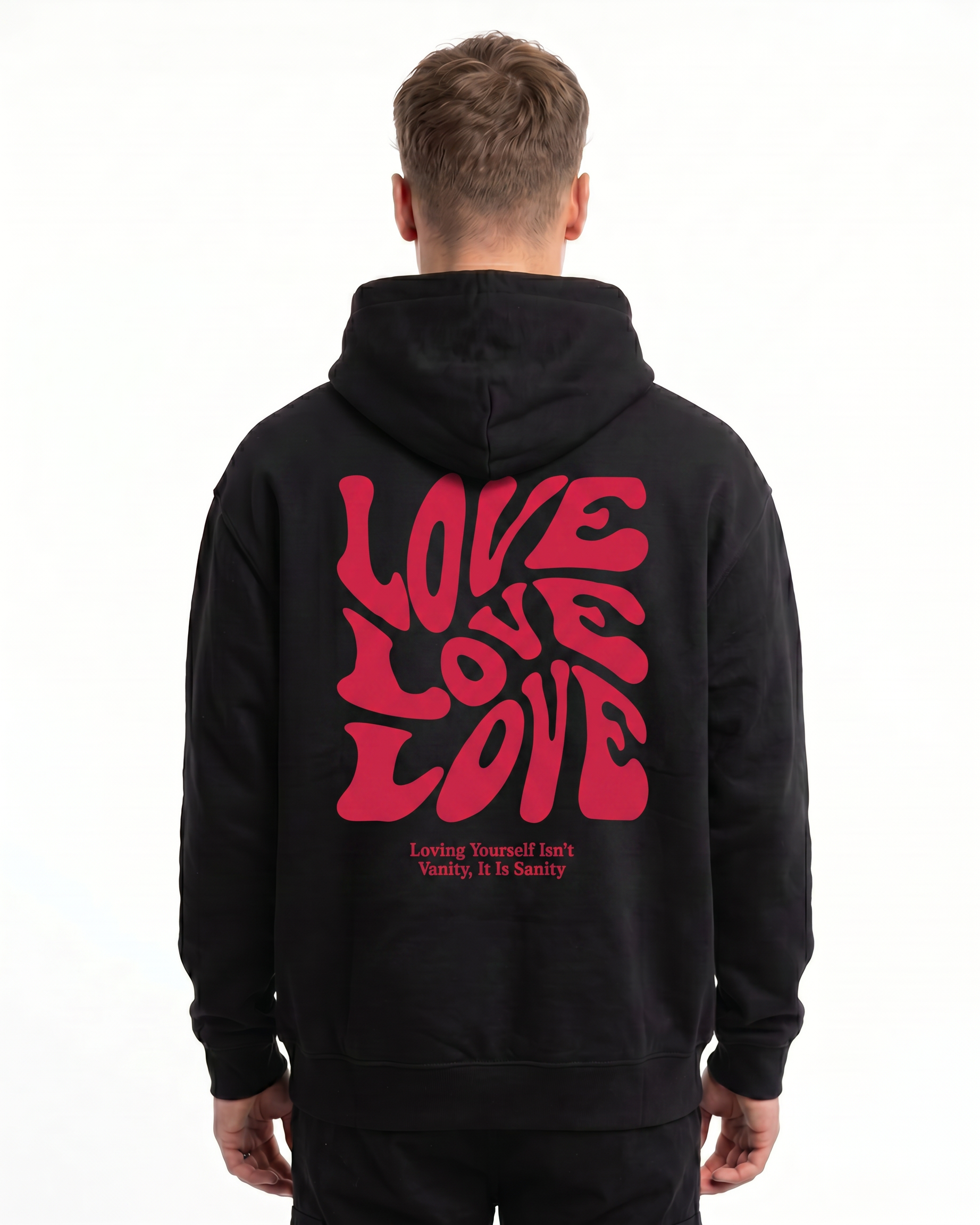 Loving yourself OVS Zip Black - model back print (H.A 1:1)