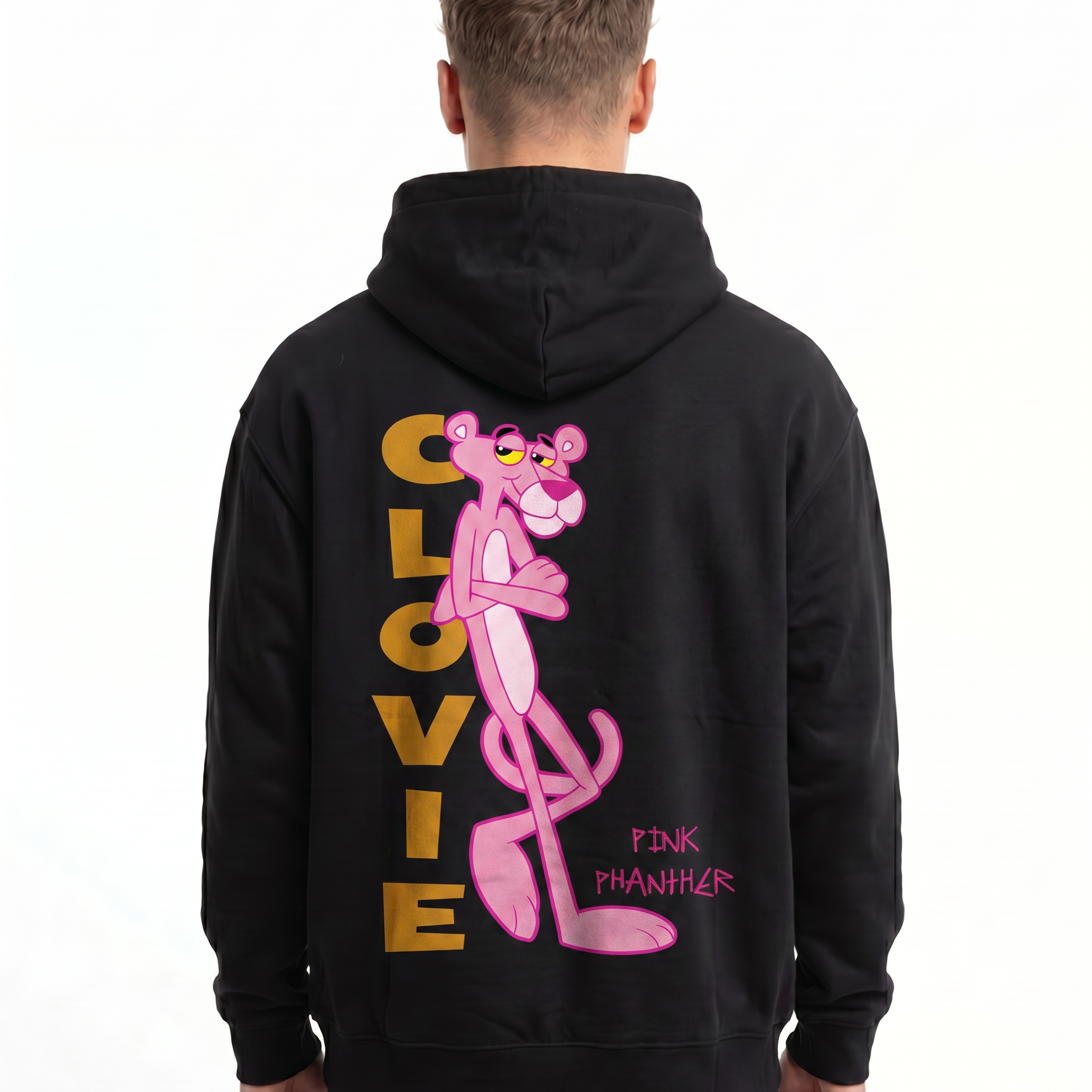 Pink panther OVS Zip Schwarz - model back print