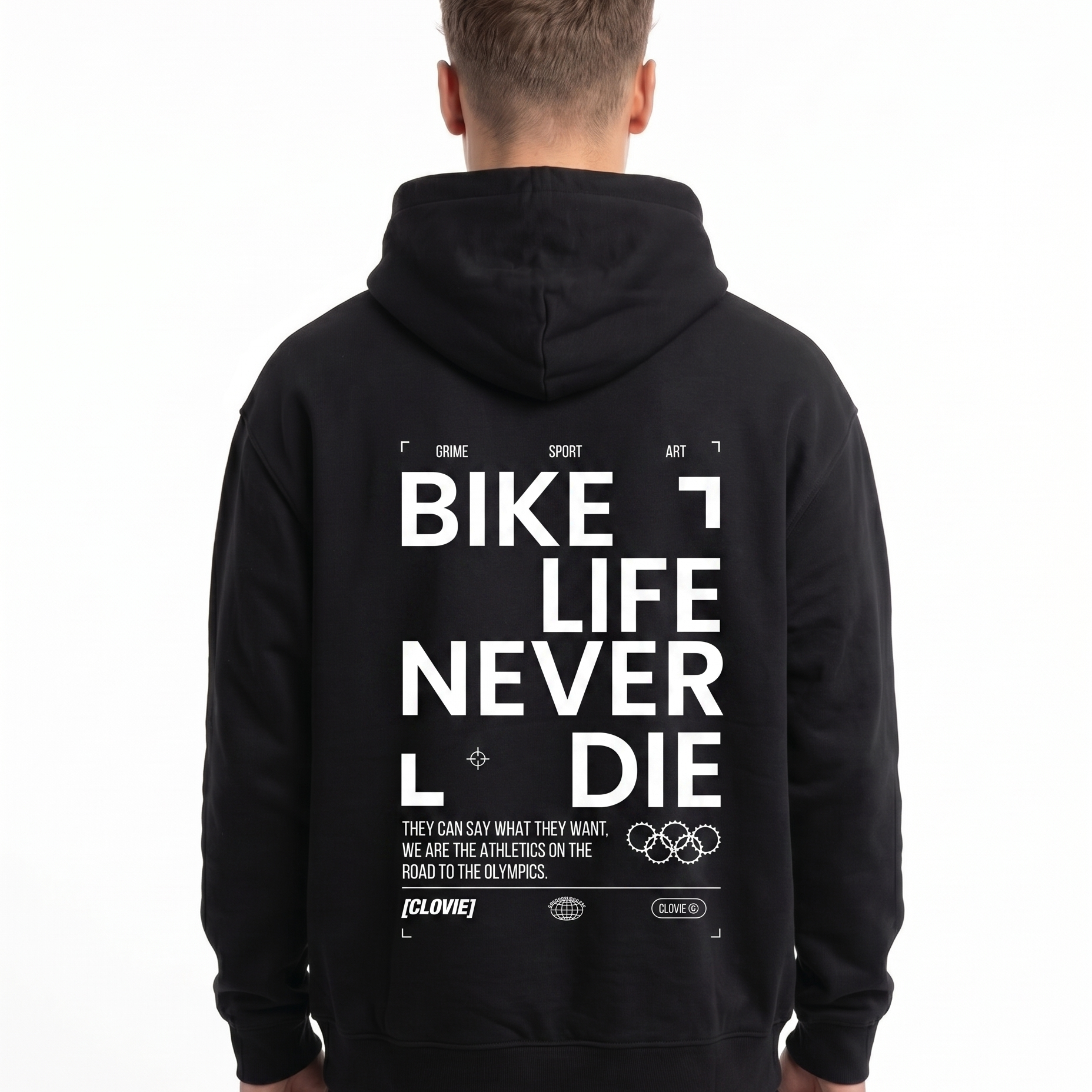 Bike life OVS Zip Black - model back print (print lowered, off hood) H.A 1:1