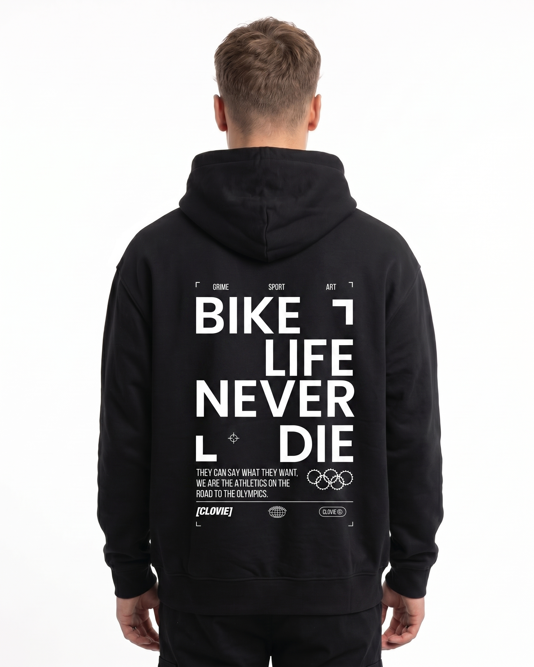 Bike life OVS Zip Black - model back print (print lowered, off hood) H.A 1:1
