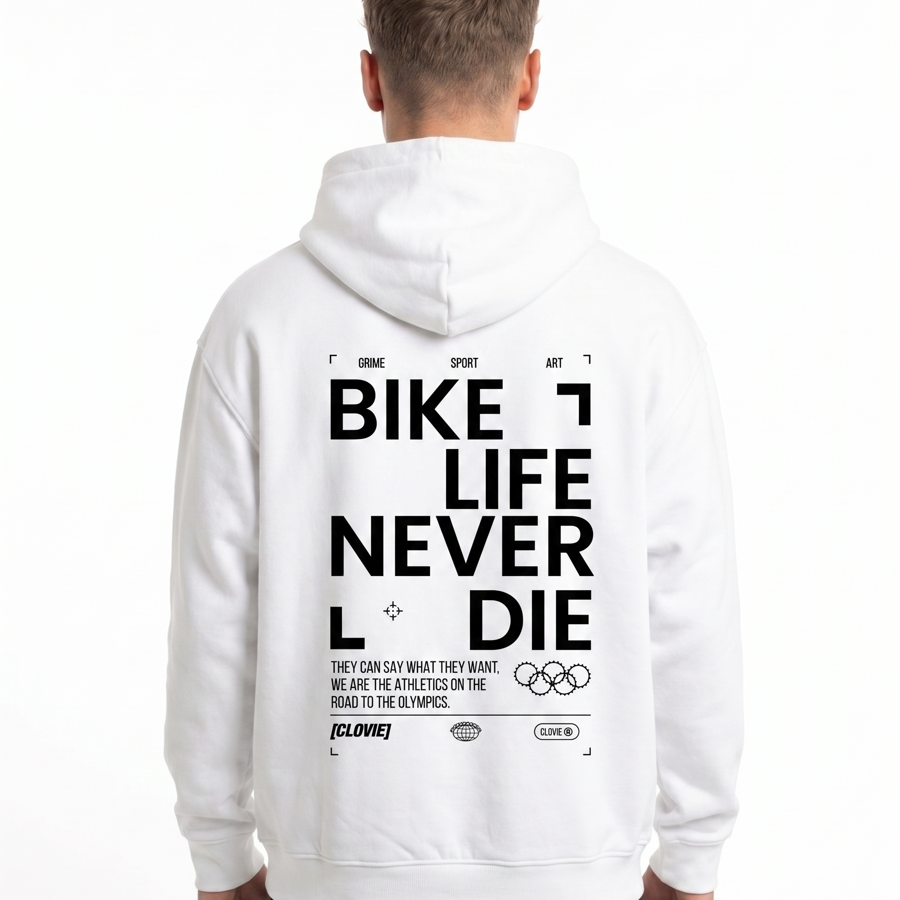 Bike life OVS Zip White - model back print H.A 1:1
