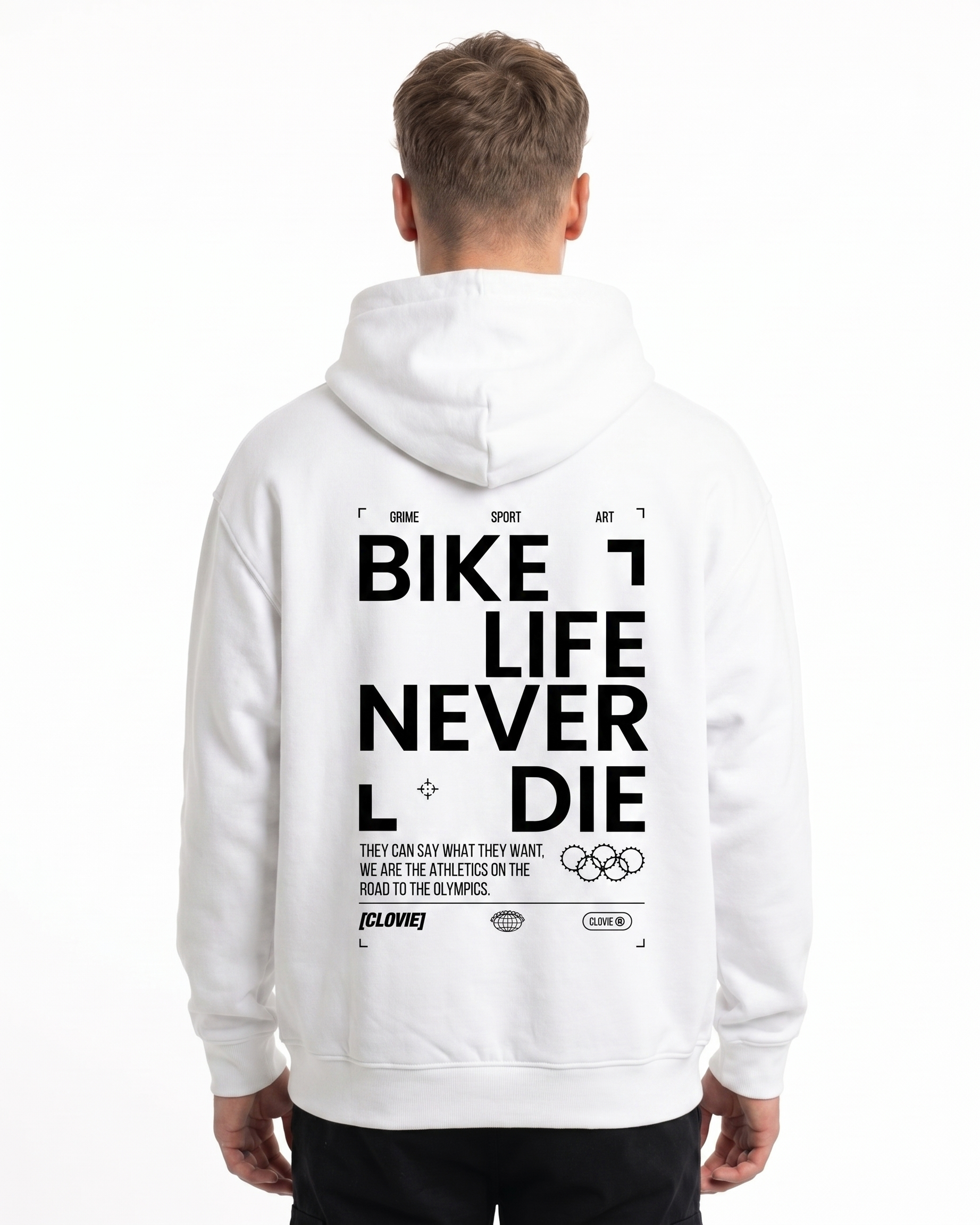 Bike life OVS Zip White - model back print H.A 1:1