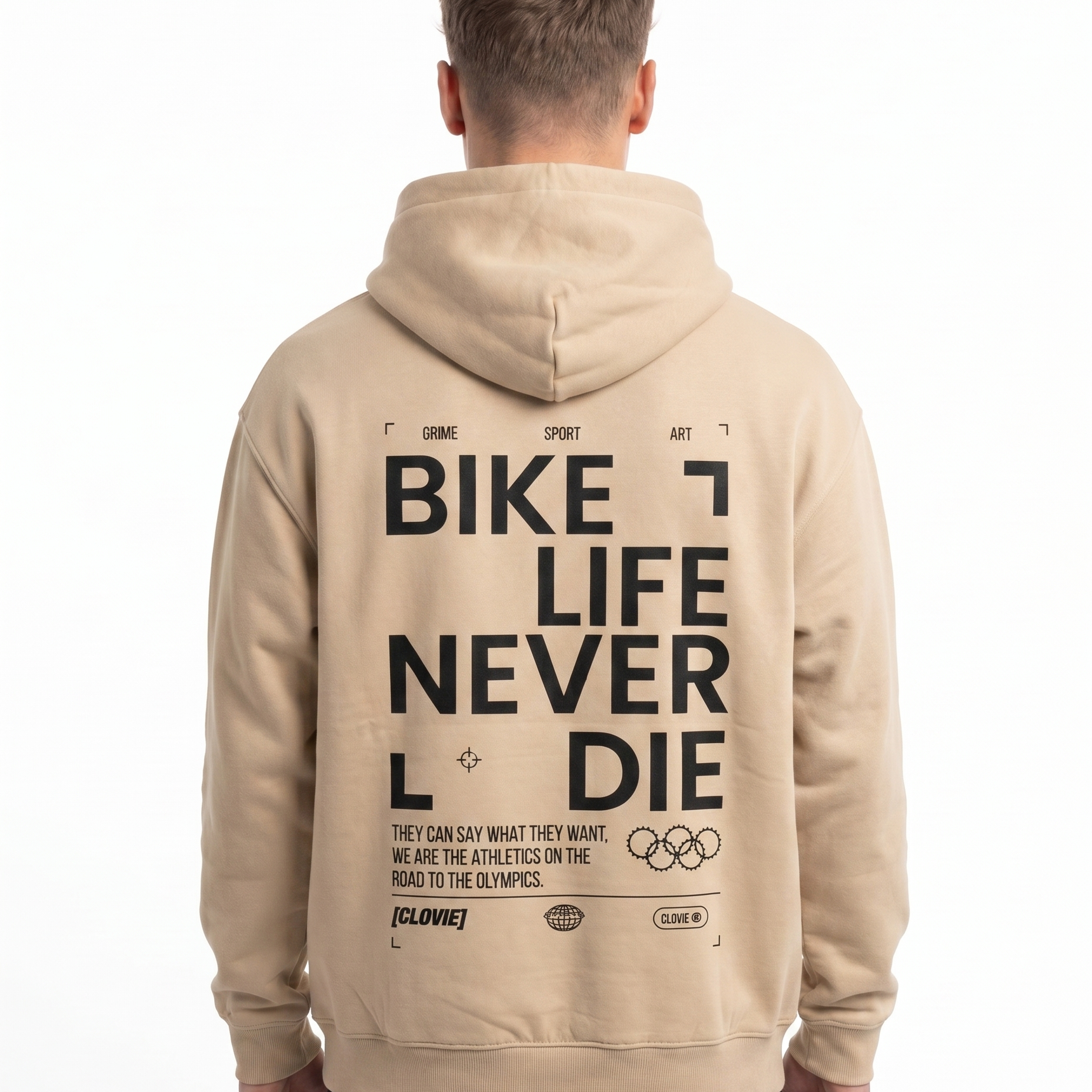 Bike life OVS Zip White Sand - model back print H.A 1:1