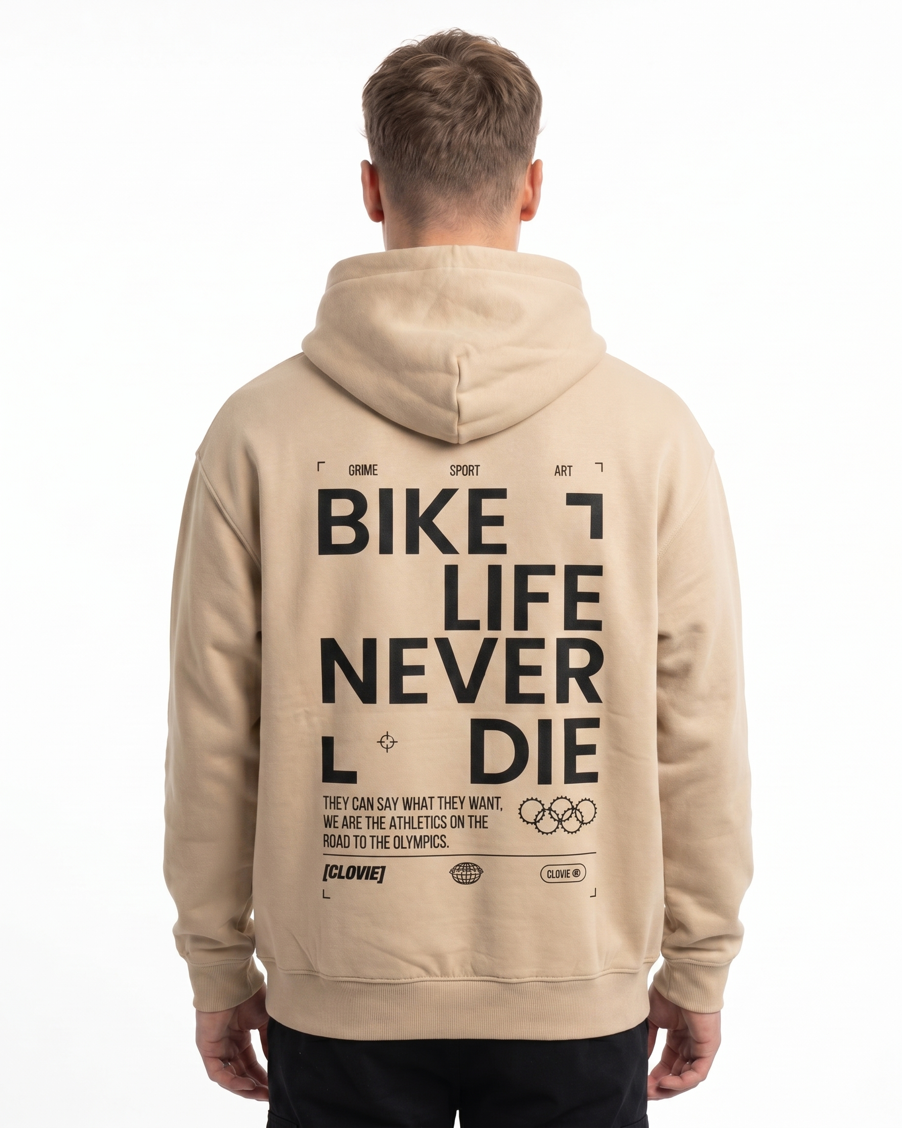 Bike life OVS Zip White Sand - model back print H.A 1:1