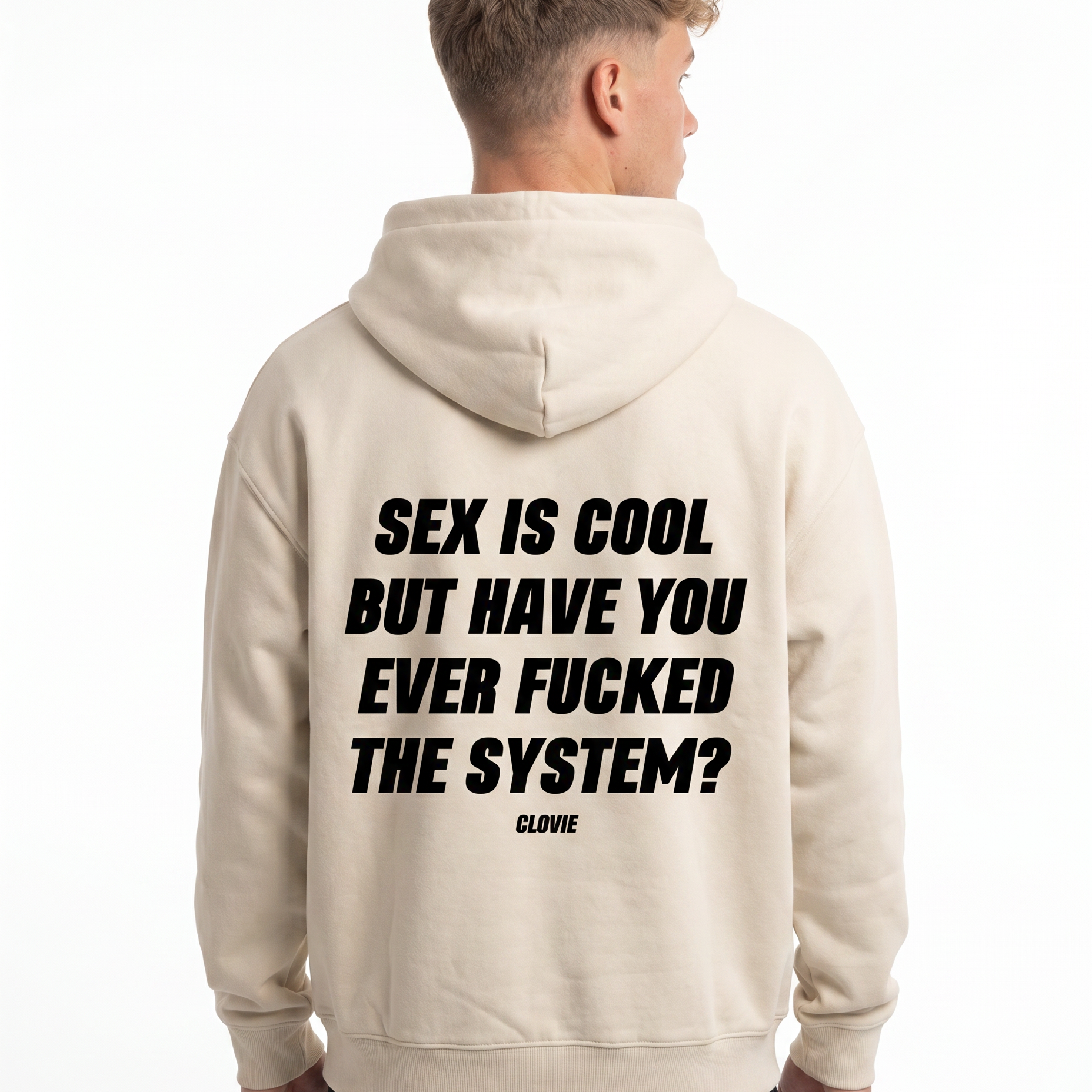 Sex is cool OVS Zip White Sand - model back print H.A 1:1