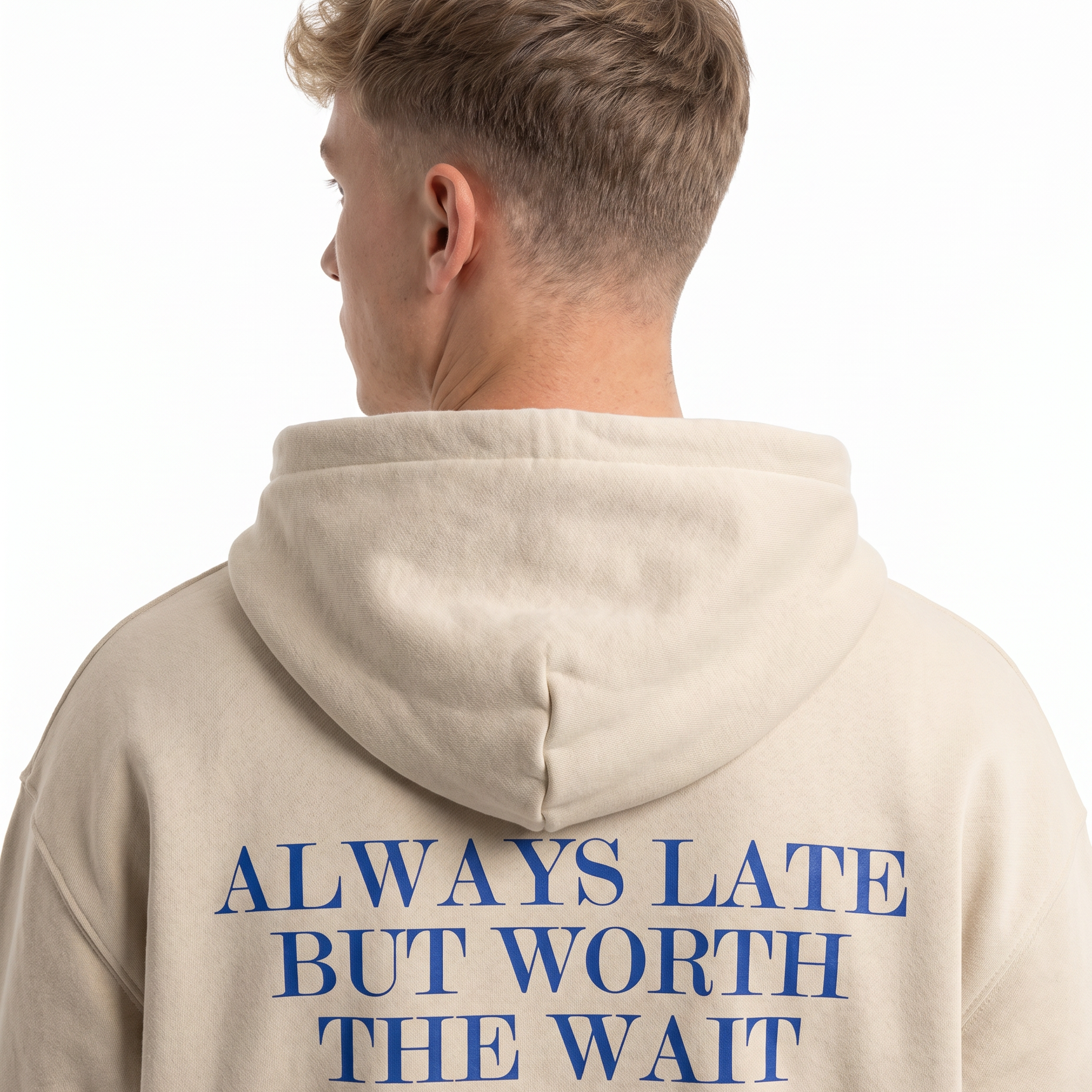 Always late OVS Hoodie White Sand - model back print (sister from OVS Zip)