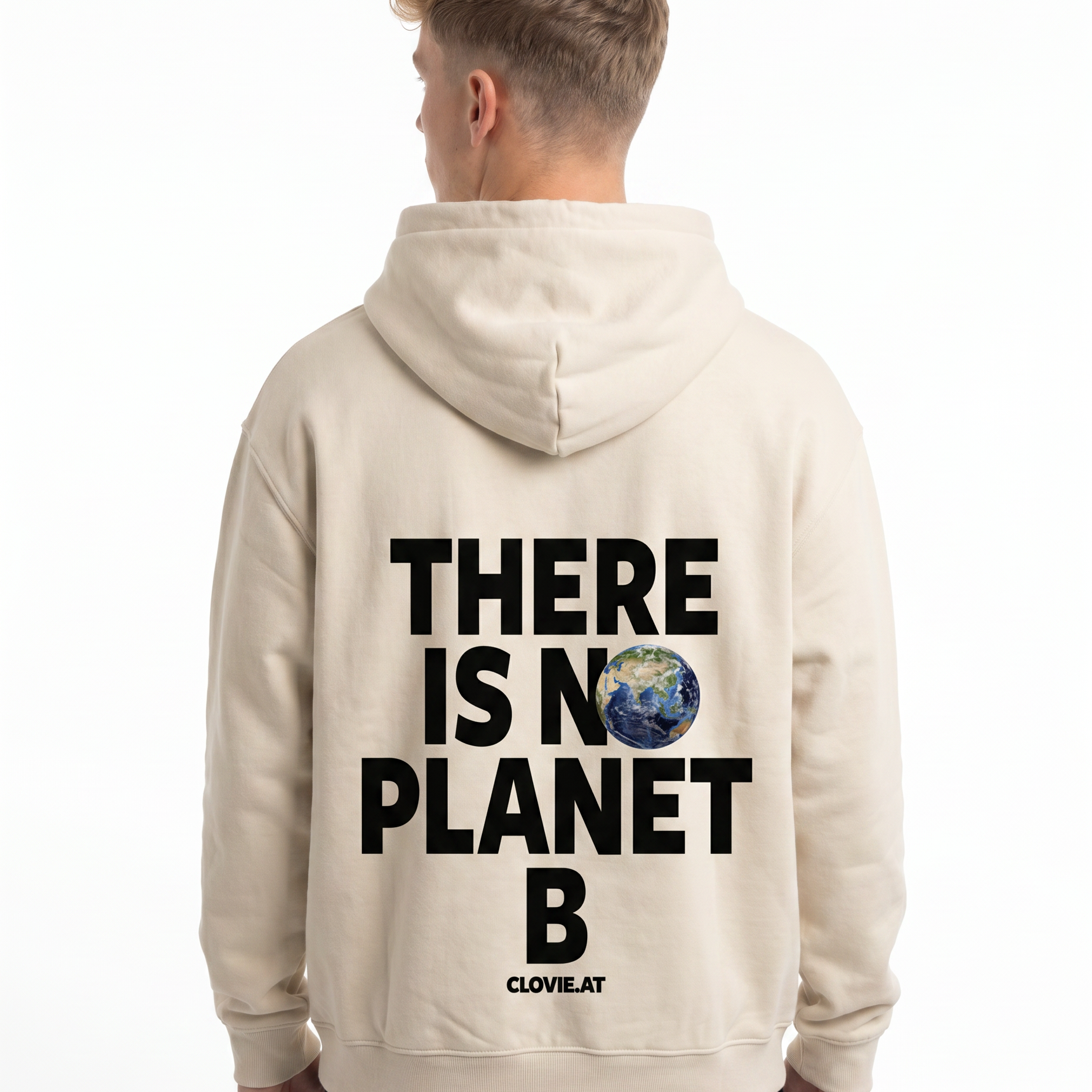 There is no planet b OVS Zip White Sand - model back print H.A 1:1