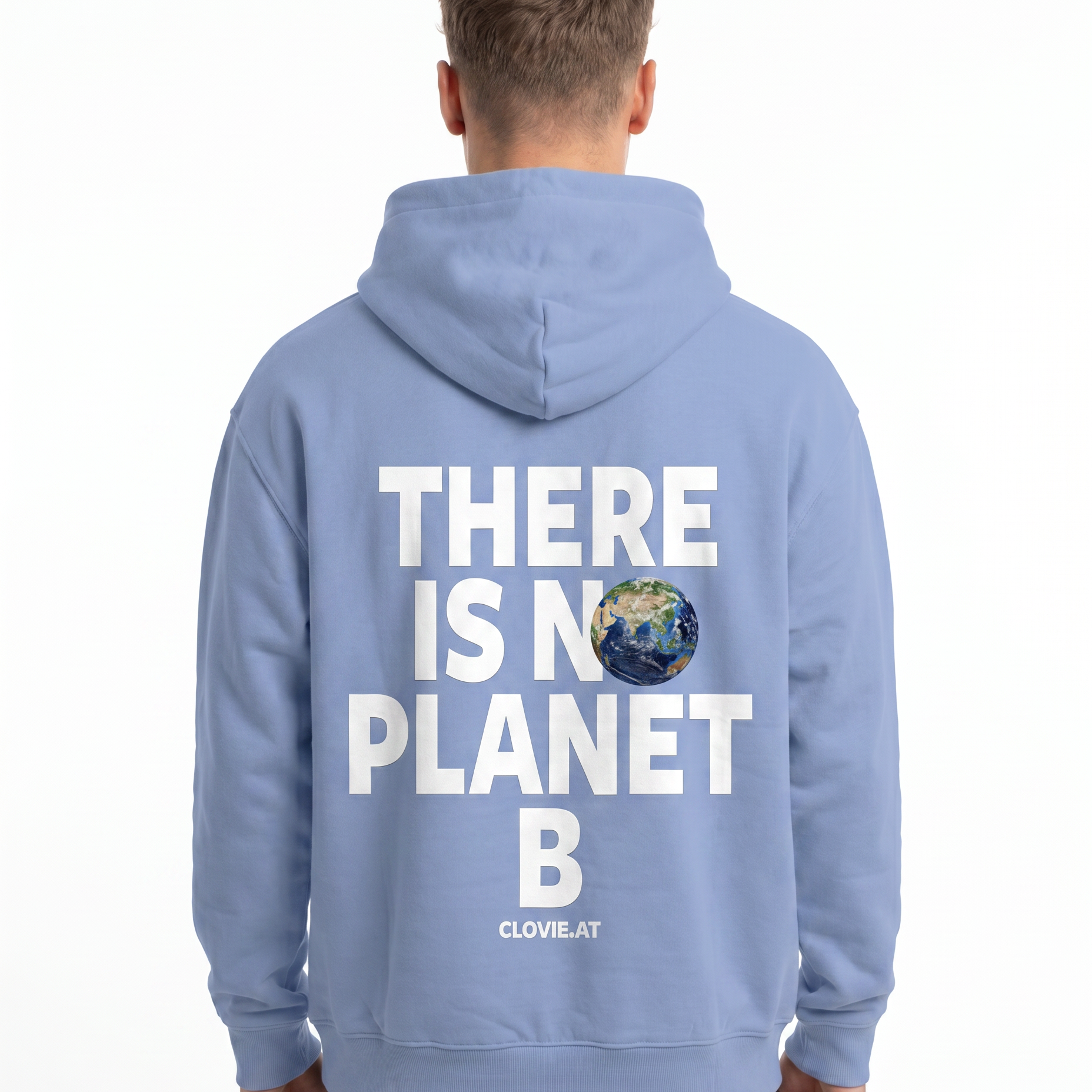 There is no planet b OVS Zip Powder Blue v2 - model back print H.A 1:1 (large white)