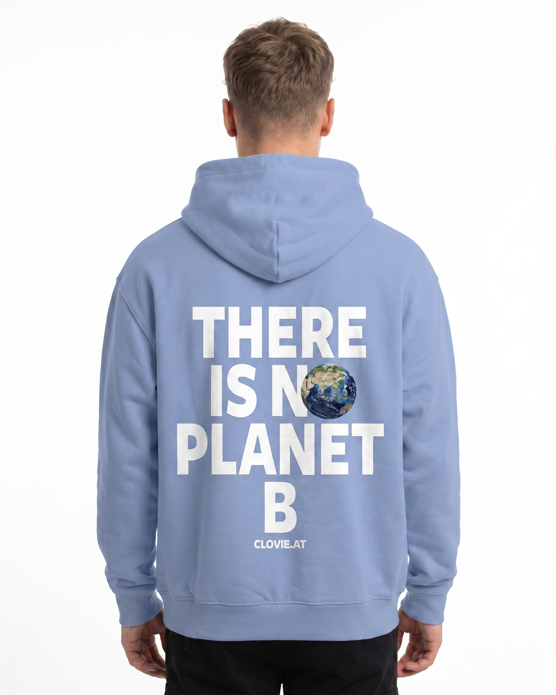 There is no planet b OVS Zip Powder Blue v2 - model back print H.A 1:1 (large white)