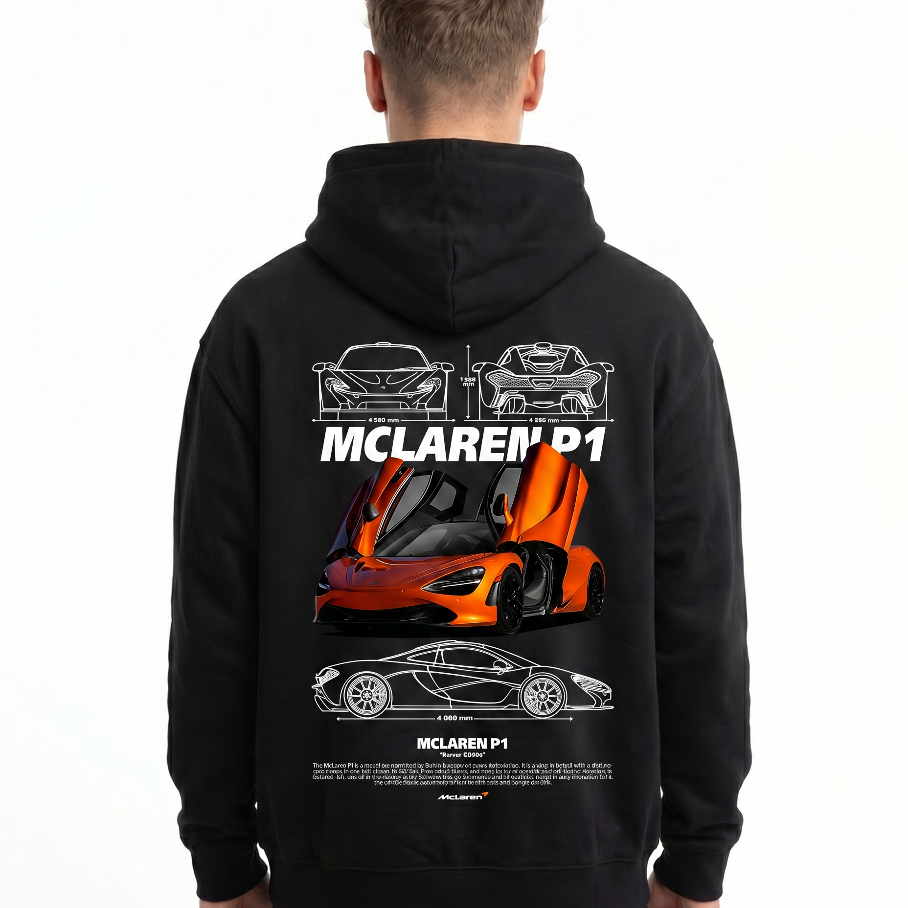 McLaren P1 OVS Zip Black - model back print H.A 1:1