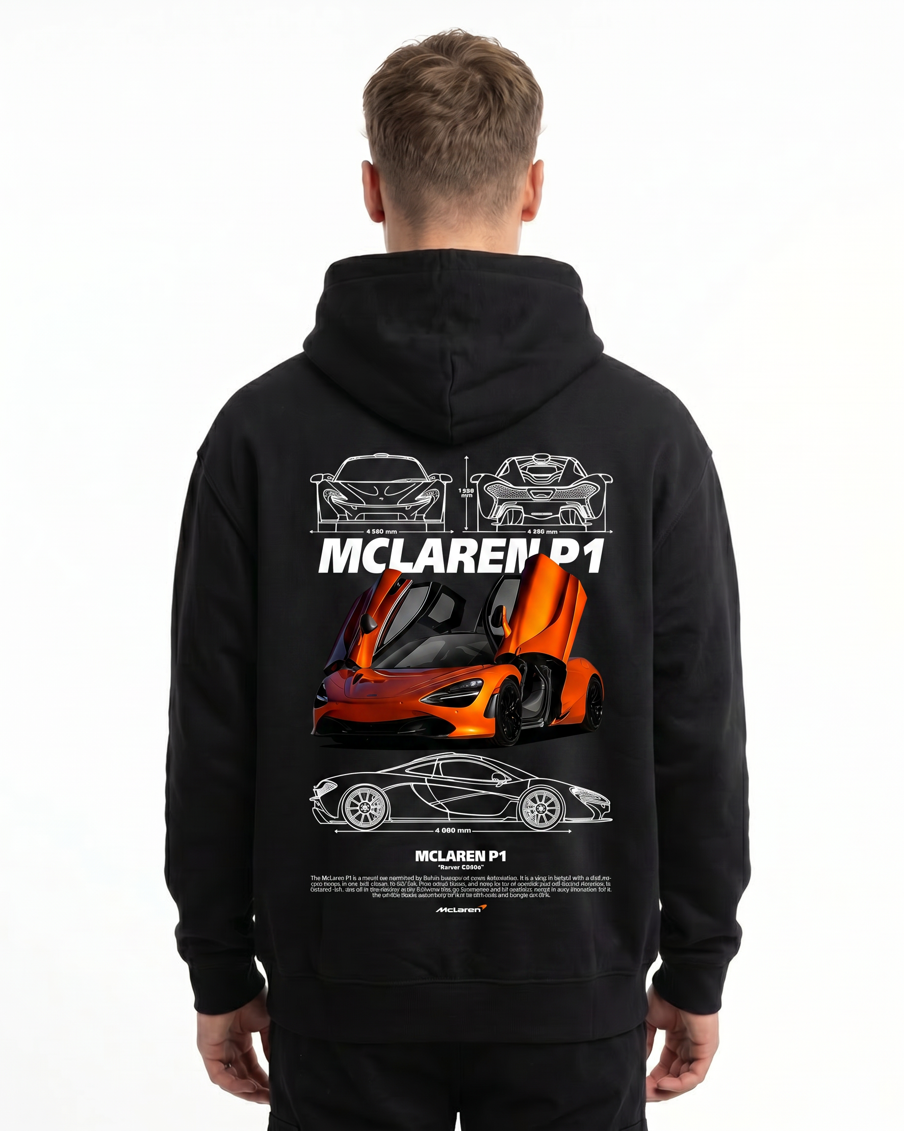 McLaren P1 OVS Zip Black - model back print H.A 1:1