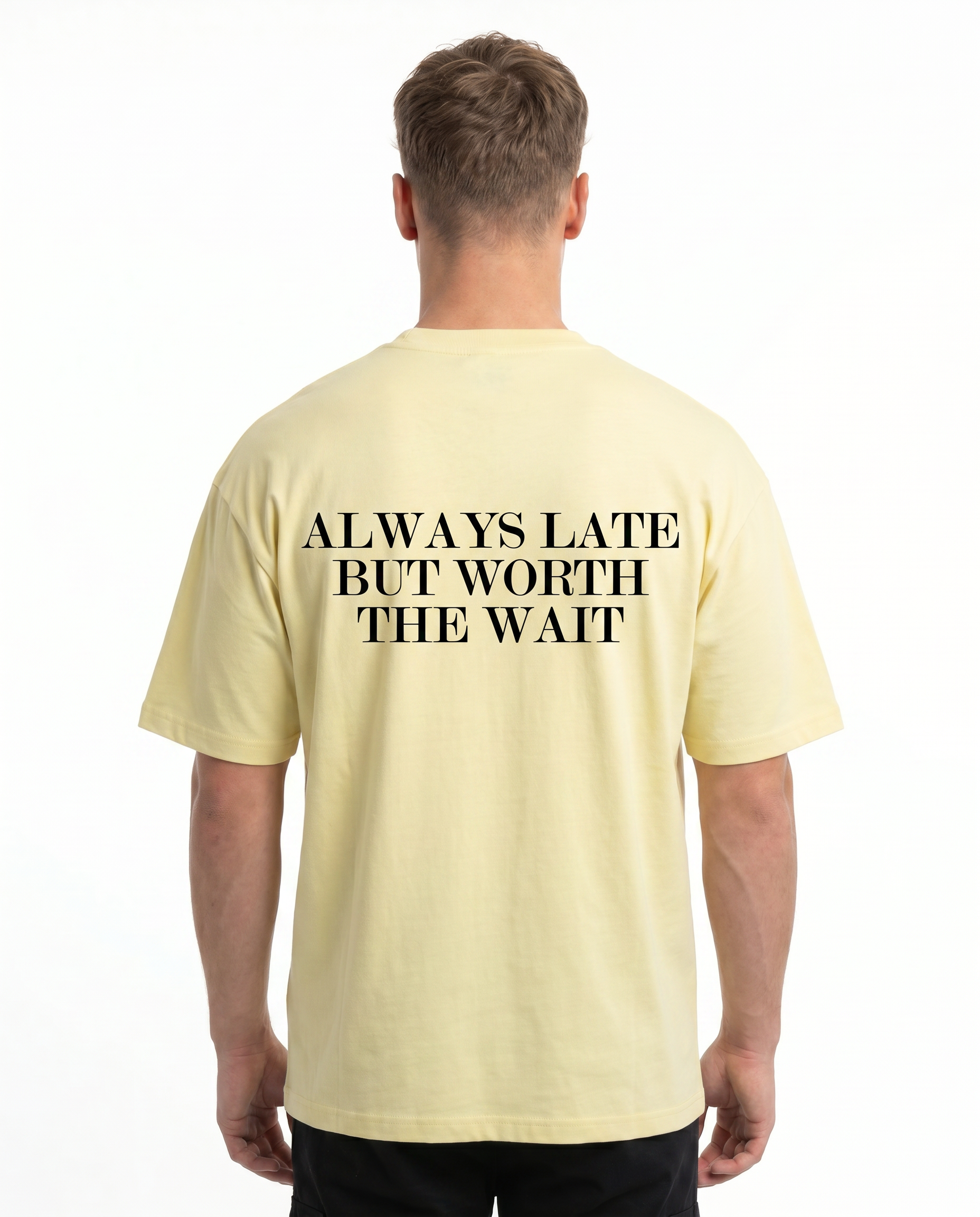 Always late but worth the wait OVS Tee Soft Yellow - model back print (new render)