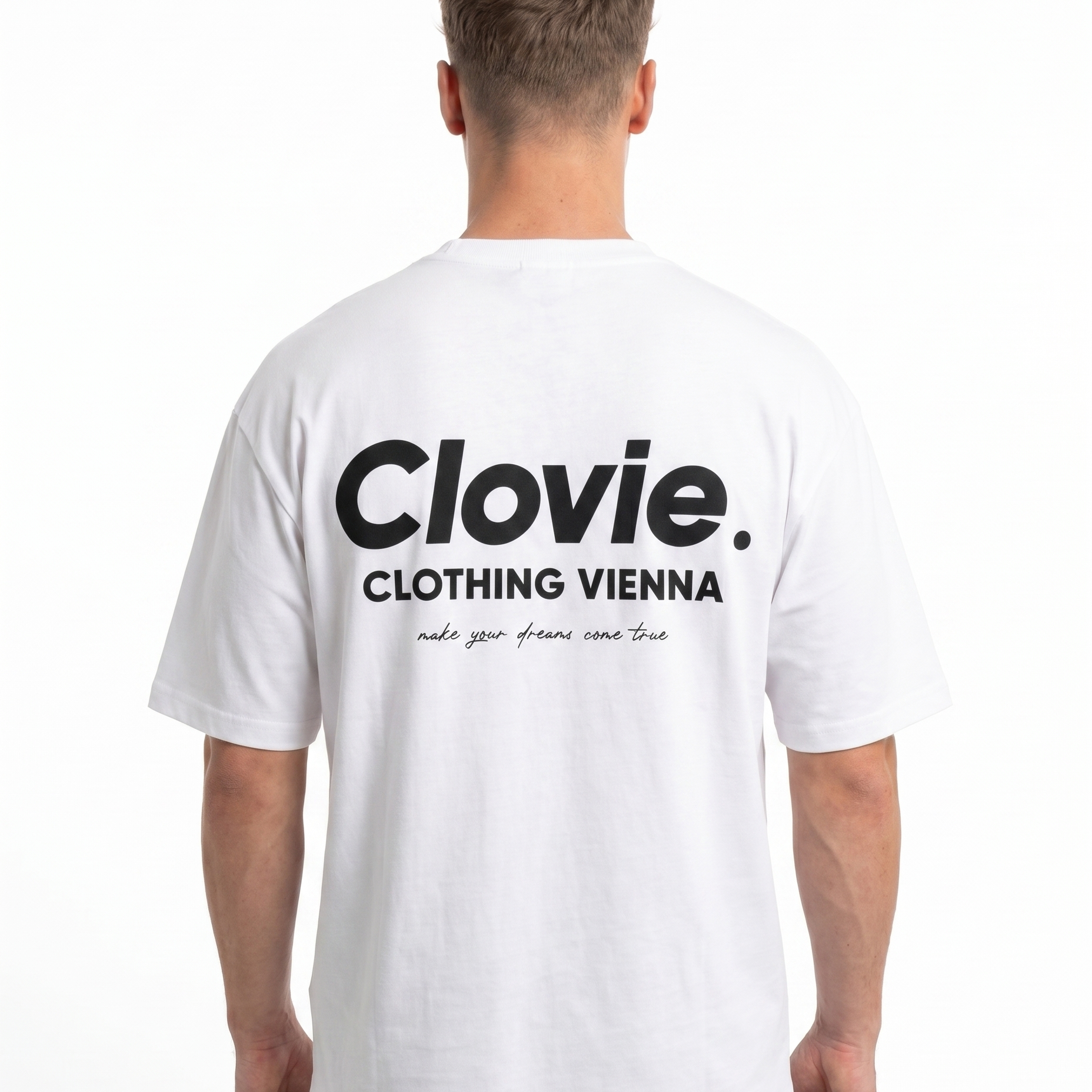 Make your dreams come true OVS Tee White - model back print (v4)