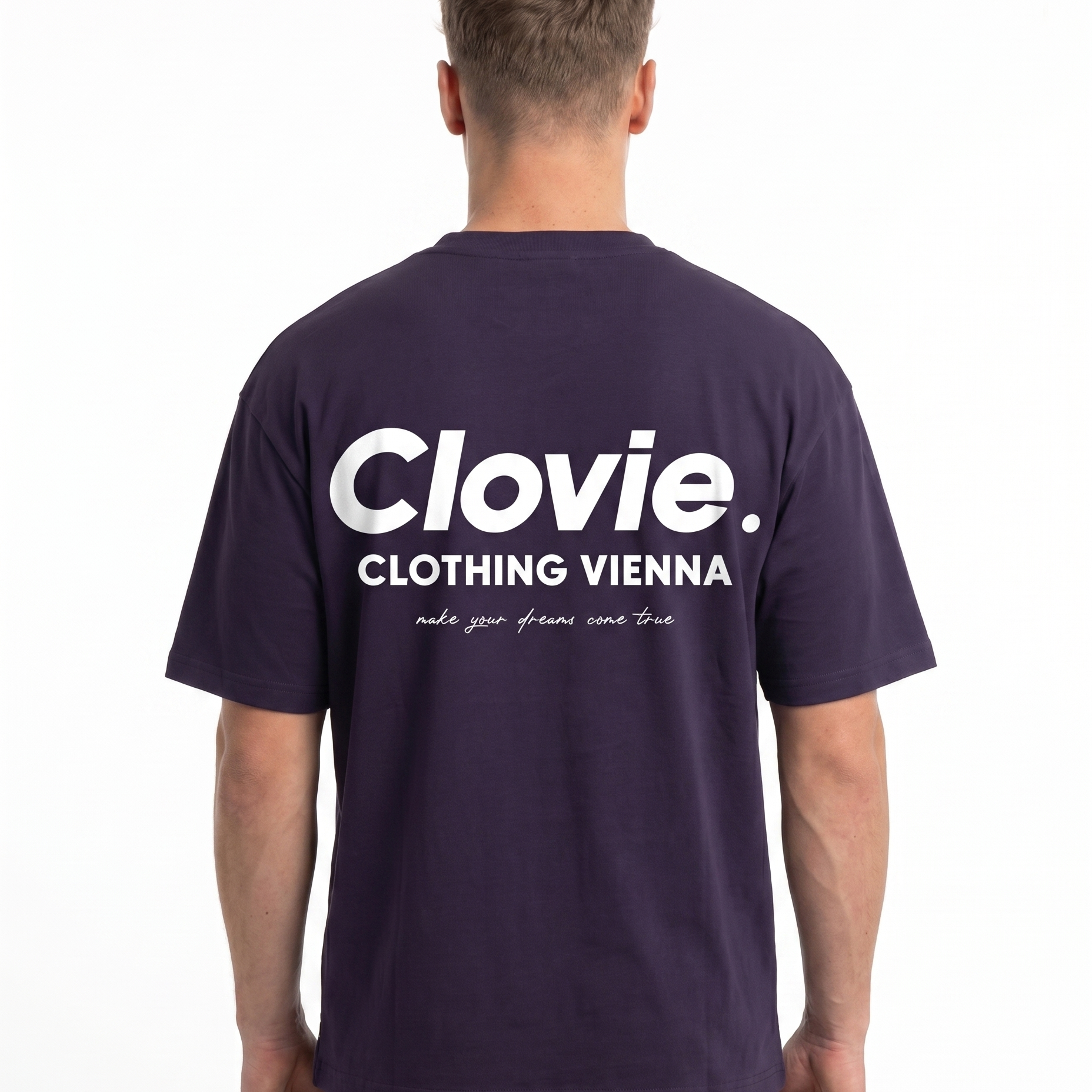 Make your dreams come true OVS Tee Purple Night - model back print (v4)
