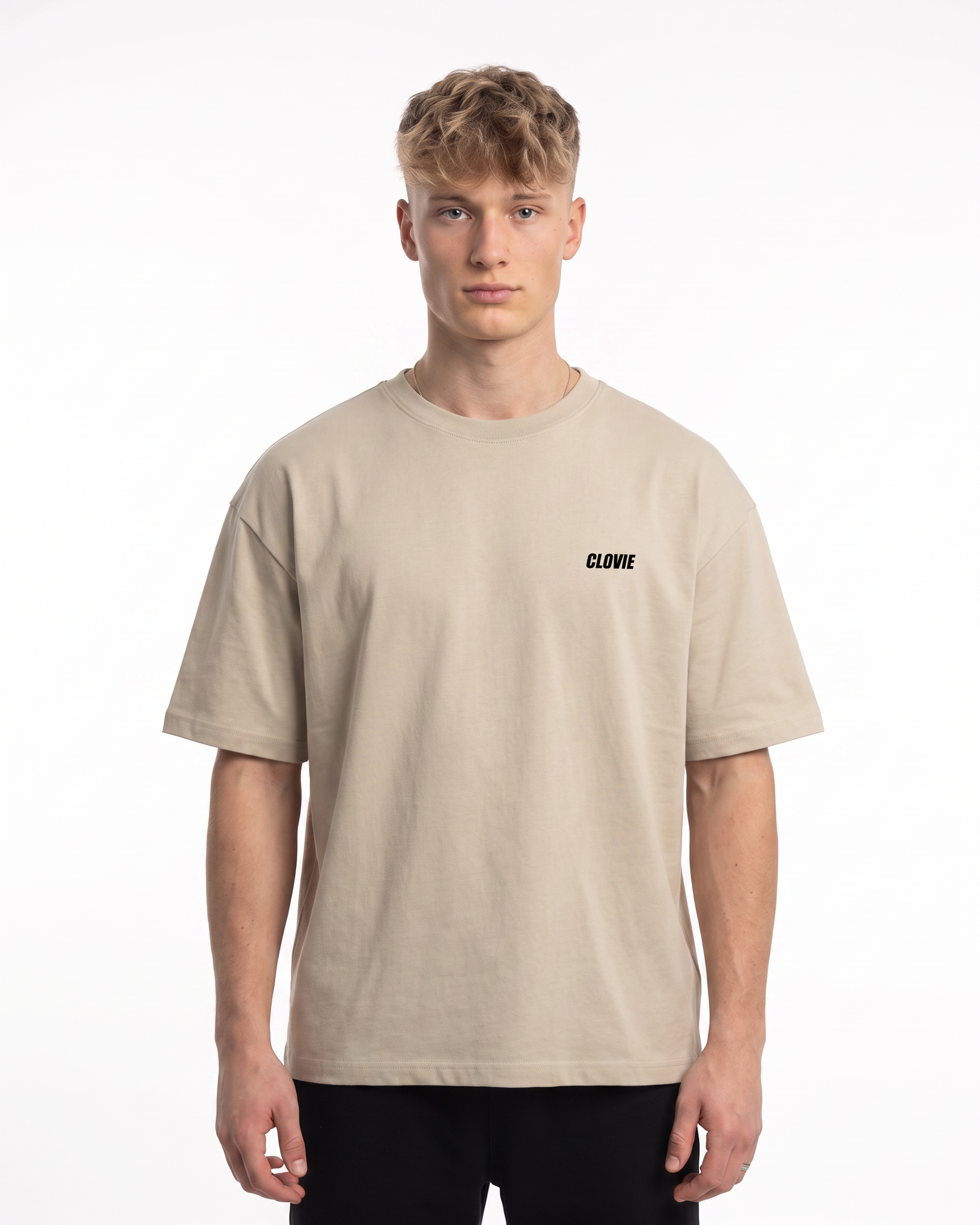 Need money for porsche Oversized Tee Sand - model front