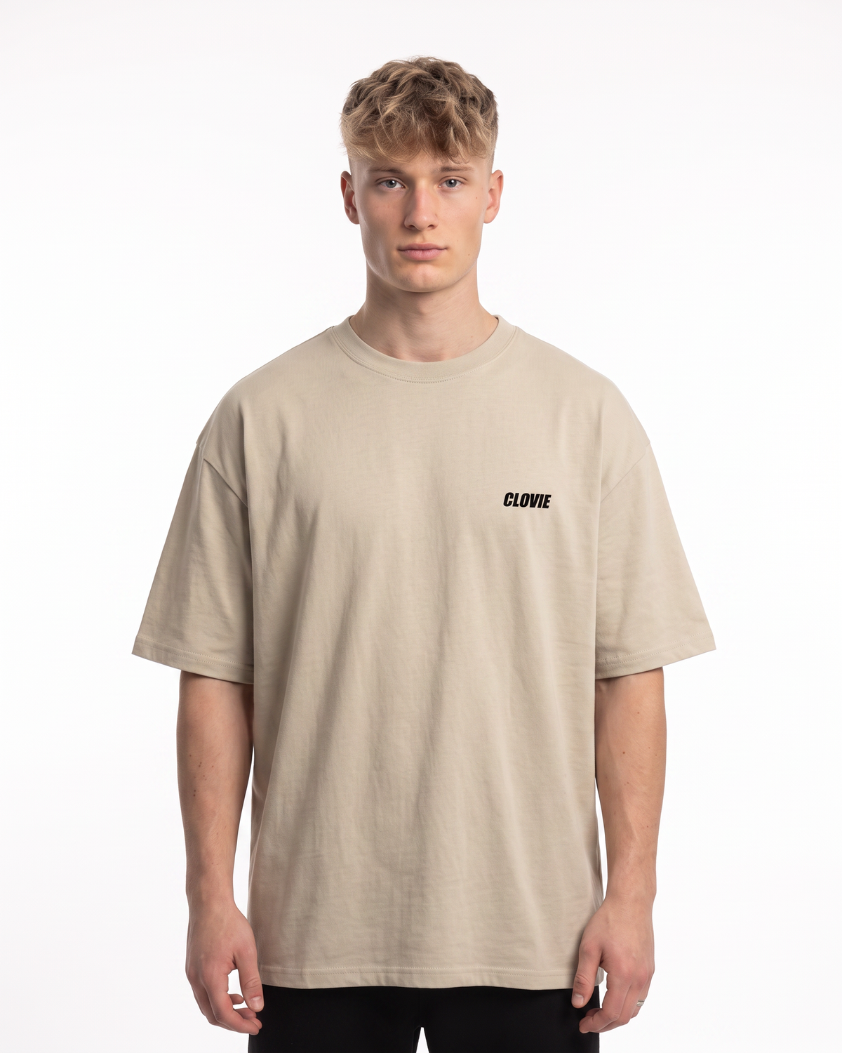 Born to ride Oversized Tee Sand - model front