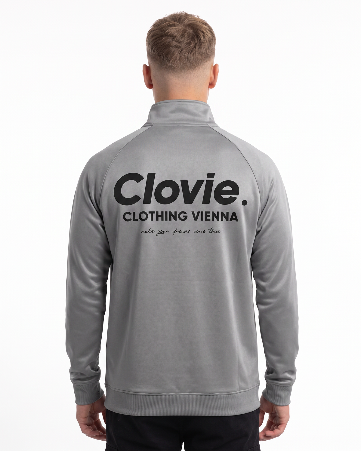 Half-Zip Longsleeve Grey - model back print v3